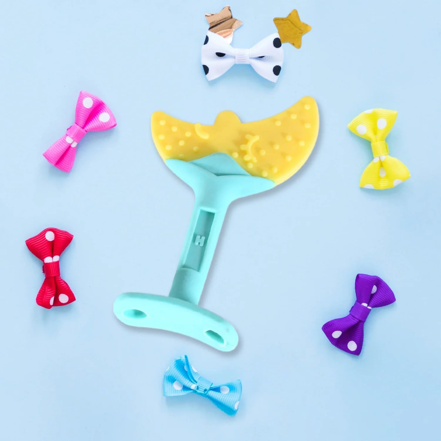 **Nizomi Moon 100% Food Grade Textured Silicone Baby Teether – BPA-Free Teething Toy with Carrying Case & Easy-Grip Handles | Sensory Relief for Infants 6-12 Months | Perfect for Soothing Sore Gums & On-the-Go Play**    *(Ideal for teething babies, travel, daycare, or sensory play – promotes safe chewing and oral development.)*