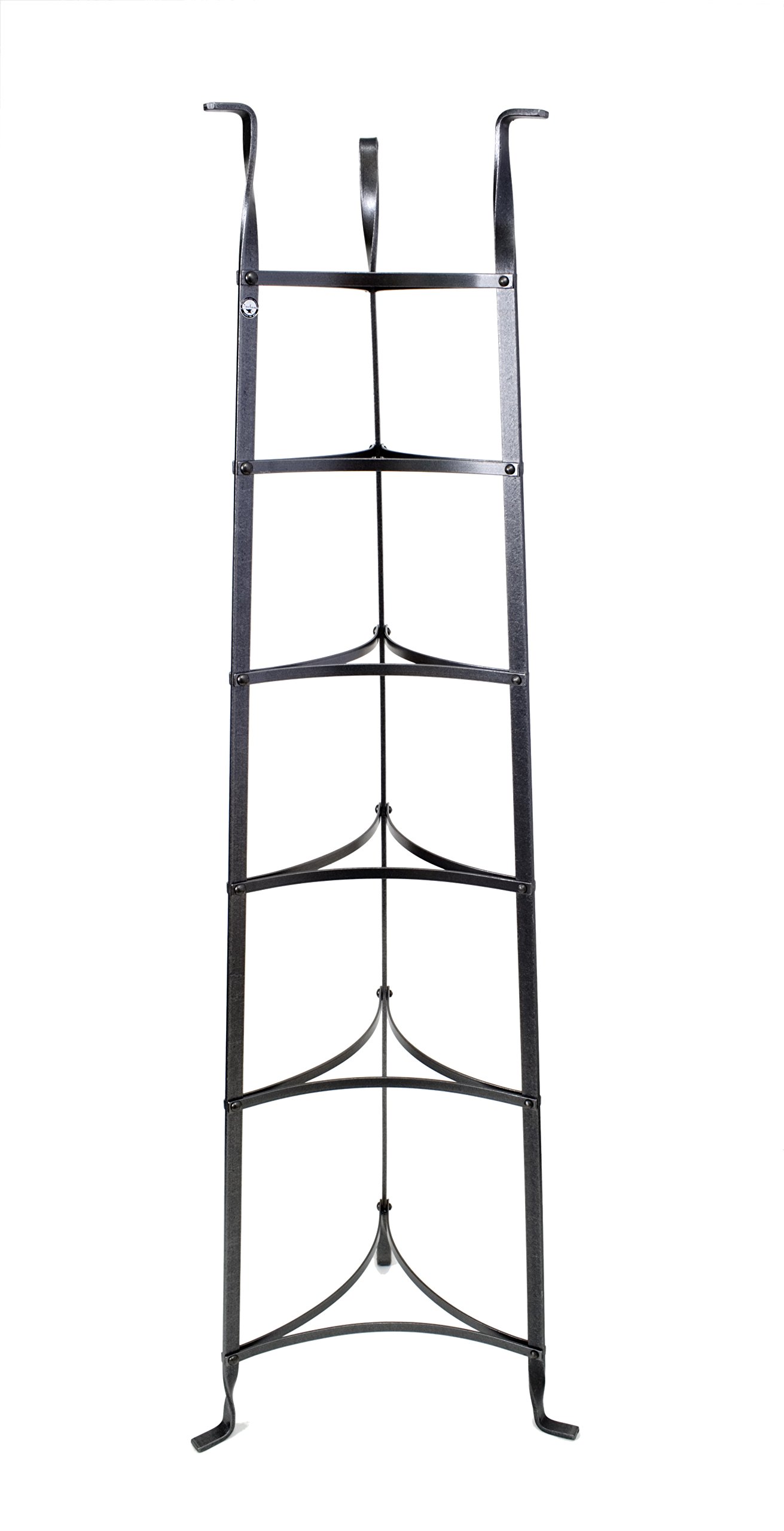 Enclume 6-Tier Hammered Steel Cookware Stand - Free Standing Pot Rack for Kitchen Organization - Perfect for Storing Pots, Pans & Utensils in Small Kitchens & Restaurants