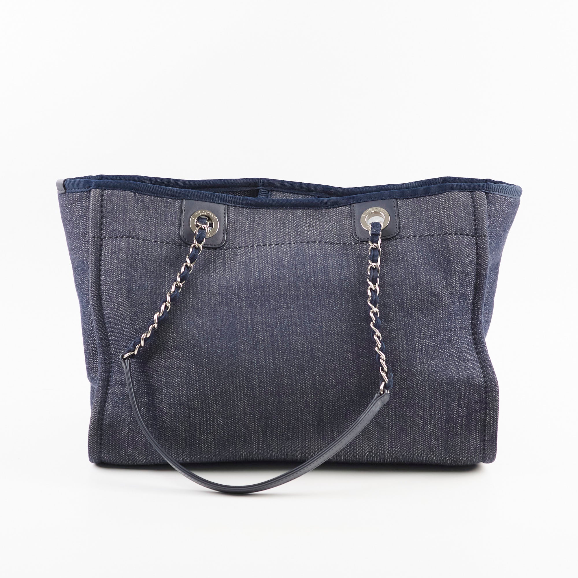 Chanel Small Deauville Tote Bag in Navy Blue - Luxury Designer Handbag for Women, Perfect for Work, Travel & Everyday Use