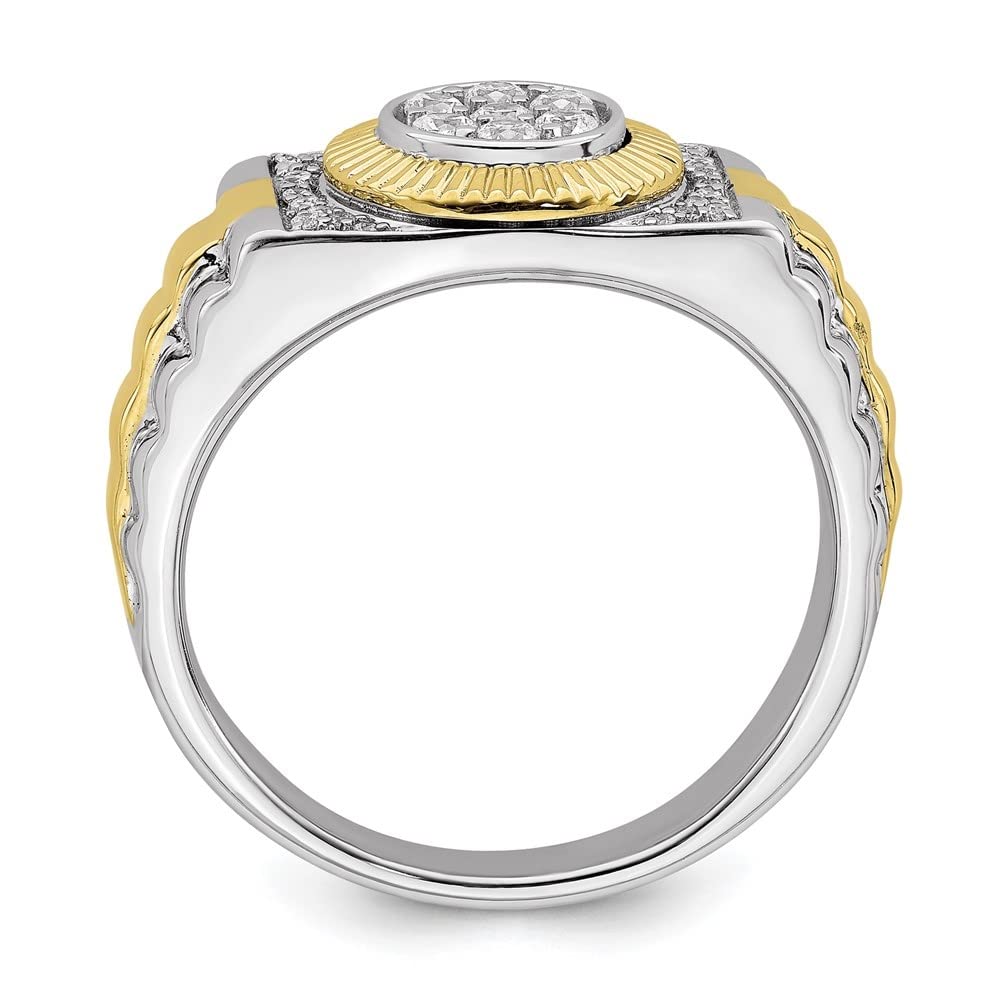 10K Two-Tone Gold Lab-Grown Diamond Engagement & Wedding Ring Set for Women – Perfect for Proposals, Anniversaries, and Bridal Jewelry Gifts