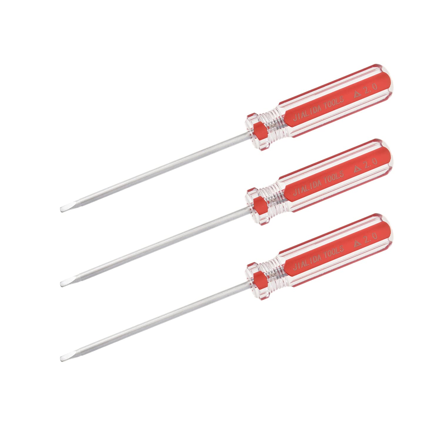 Utoolmart 2.0mm Magnetic Triangle Screwdriver Set - 3 Pcs with 75mm 45# Steel Shaft & 55mm Ergonomic Plastic Handle | Ideal for Electronics Repair, Home Improvement & DIY Craft Projects