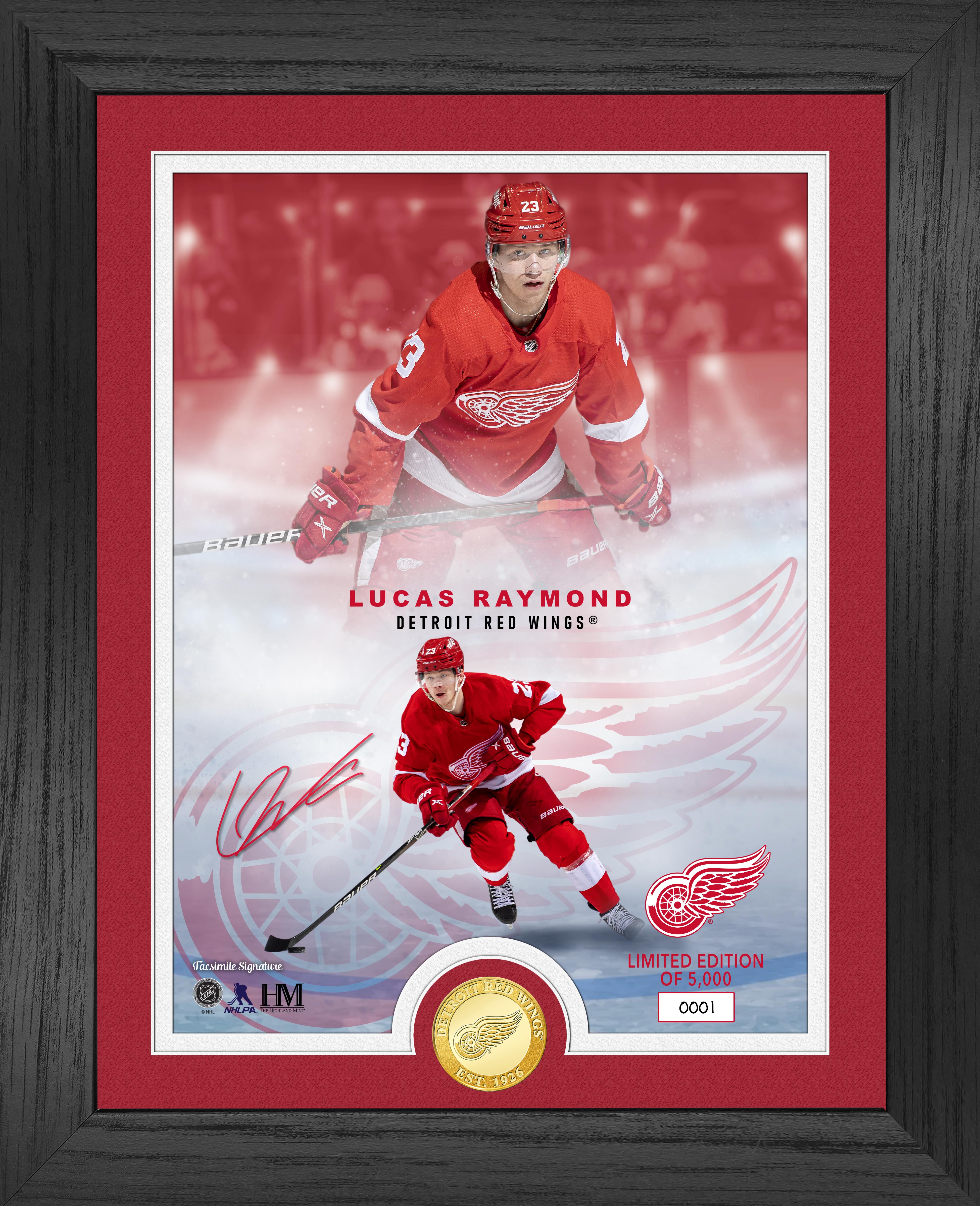 Lucas Raymond Detroit Red Wings Legends Bronze Coin Photo Mint - Limited Edition Collectible for Hockey Fans & Memorabilia Enthusiasts
