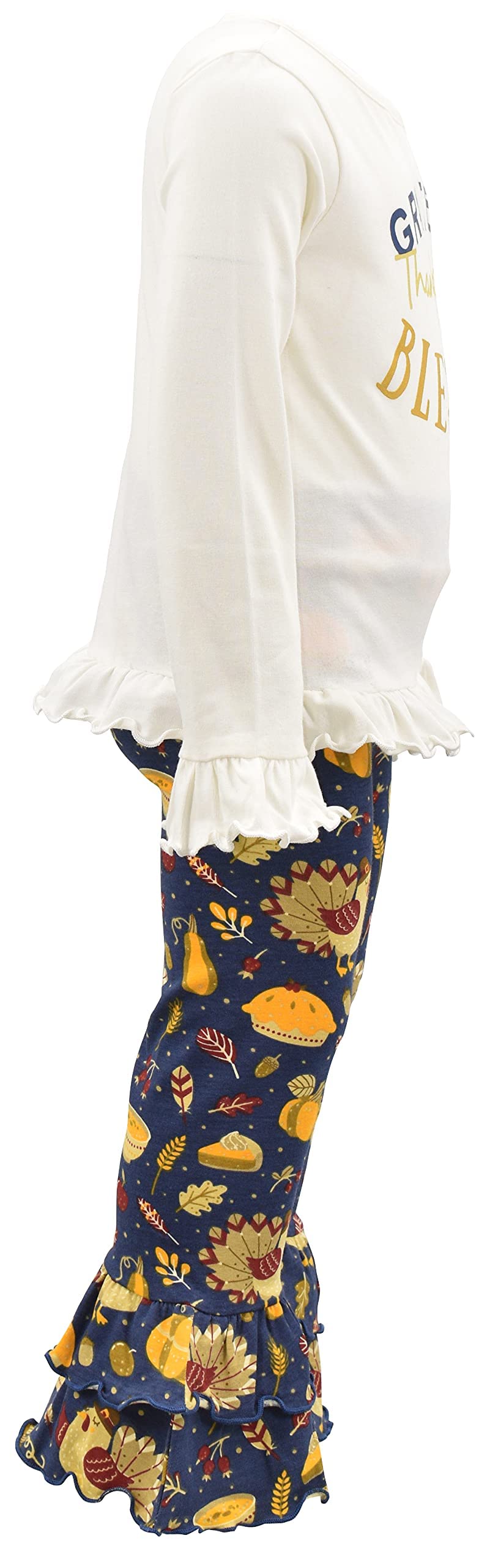 Girls 2-Piece Outfit - Ruffle Leggings & Long Sleeve Shirt for Toddler Playtime