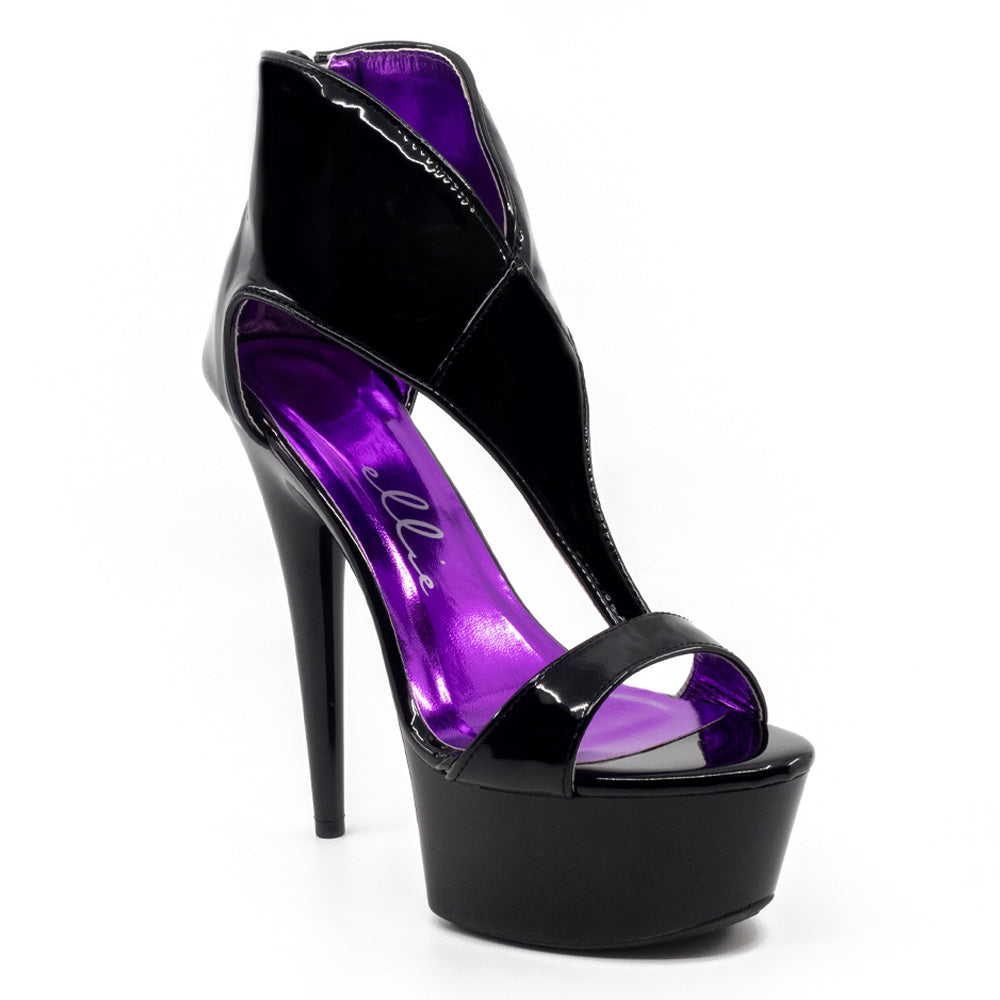 Ellie Shoes Wonder 6 Stiletto Low Vamp Ankle Platform Sandal - Women's High Heel Open Toe Strappy Sandals for Party, Night Out & Special Occasions