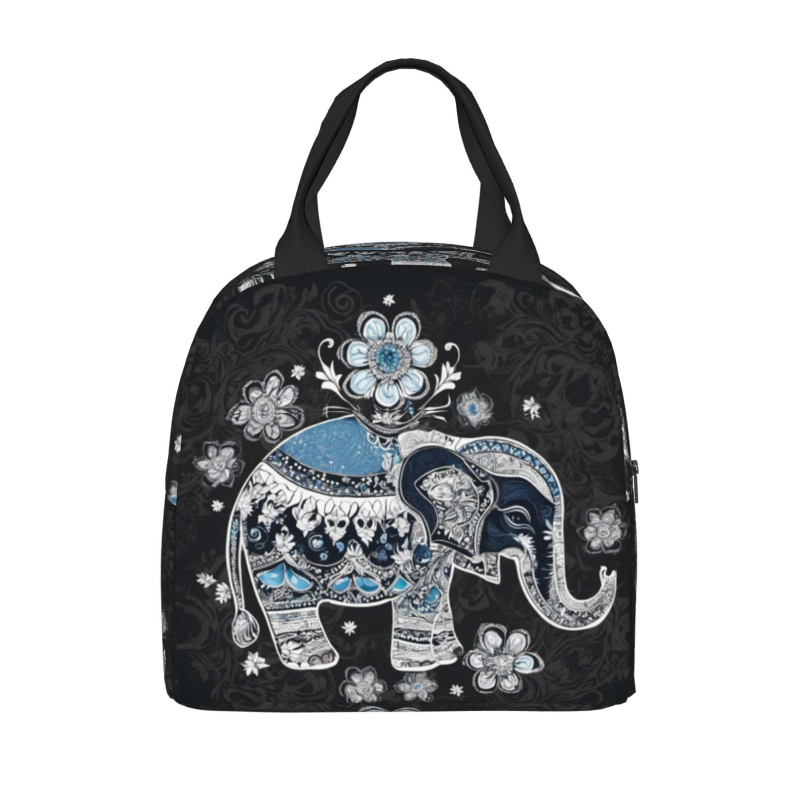 Insulated Mandala Elephant Lunch Box - Reusable Thermal Meal Bag for Kids, Adults, School, Work, Travel & Picnic | Eco-Friendly Food Container for Boys, Girls, Men & Women