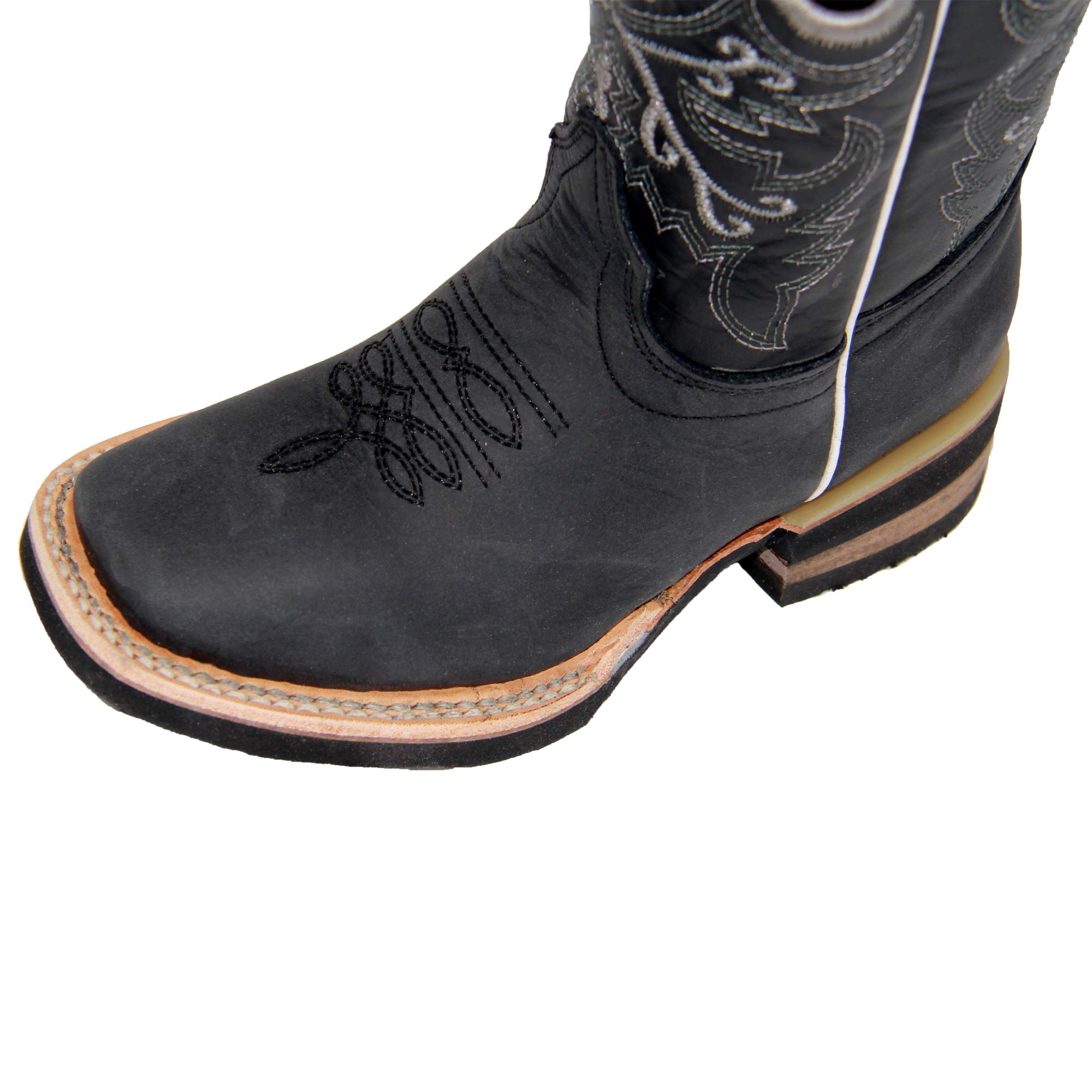 Western Cowboy Boots for Kids & Toddlers - Genuine Leather, Comfortable & Durable - Perfect for Dress Up, Rodeo, and Western Themed Parties