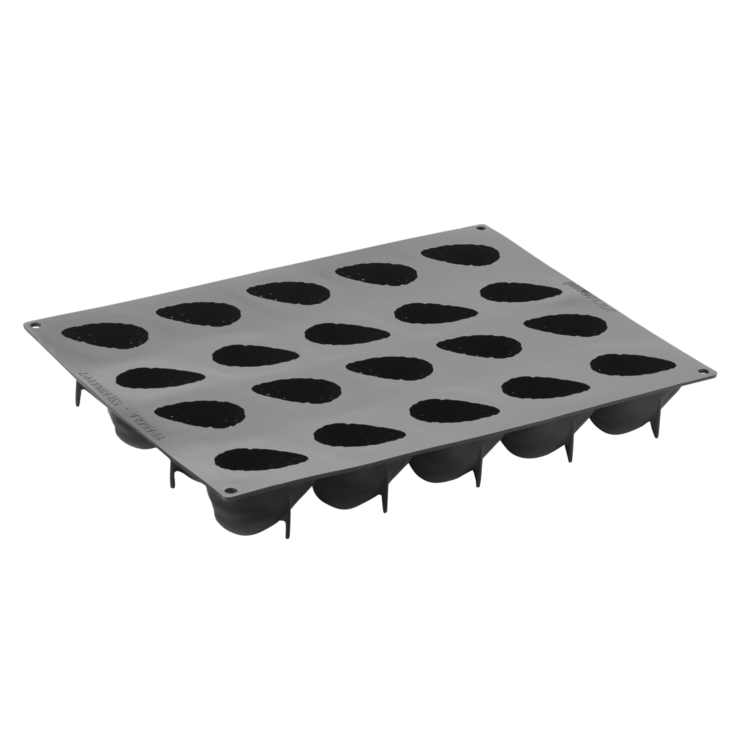 ITALIA PX4333 PAVOFLEX 3D Strawberry Silicone Mold - 20-Piece Platinum Silicone Baking Set for Chocolate, Candy & Pastry Decorations | Oven, Microwave, Dishwasher & Freezer Safe | Perfect for Cake Decorating, DIY Desserts & Party Treats