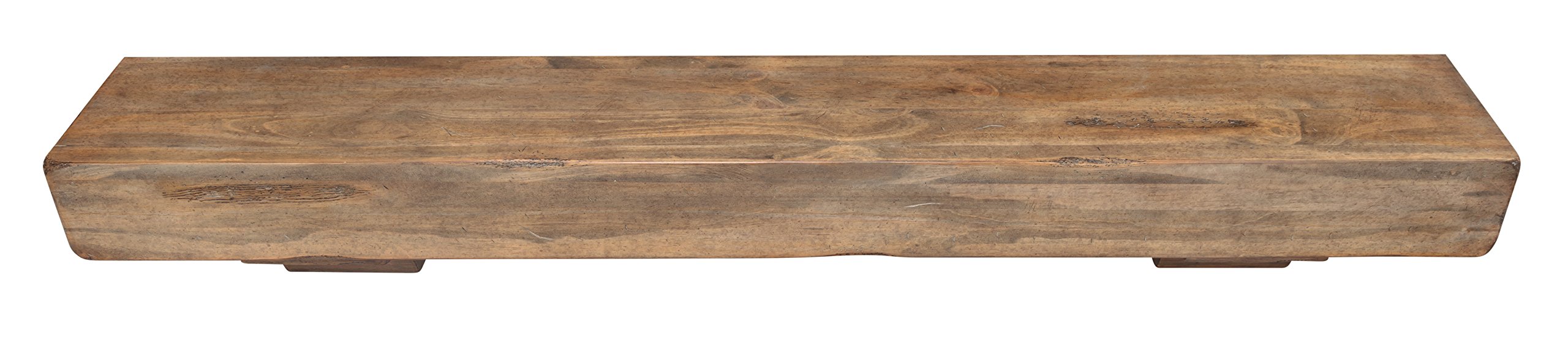 Pearl Mantels 412-48-10 The Shenandoah 48-Inch Wooden Shelf/Mantel Shelf - Rustic Distressed Dune Finish - Perfect for Fireplace Mantels, Living Room Decor & Farmhouse Style Homes