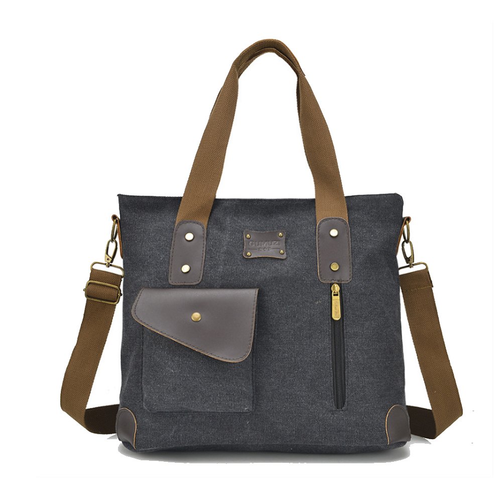 Vintage Canvas Hobo Bag for Women & Men - Large Messenger Tote with Top Handle & Shoulder Strap - Perfect for Work, Travel & Casual Everyday Use