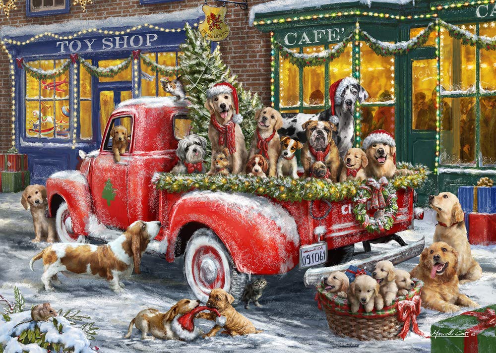 Doggone Christmas Greeting Cards - Box of 15 Festive Holiday Cards with 16 Gold Foil Envelopes | Perfect for Christmas Wishes, Holiday Parties & Family Gatherings
