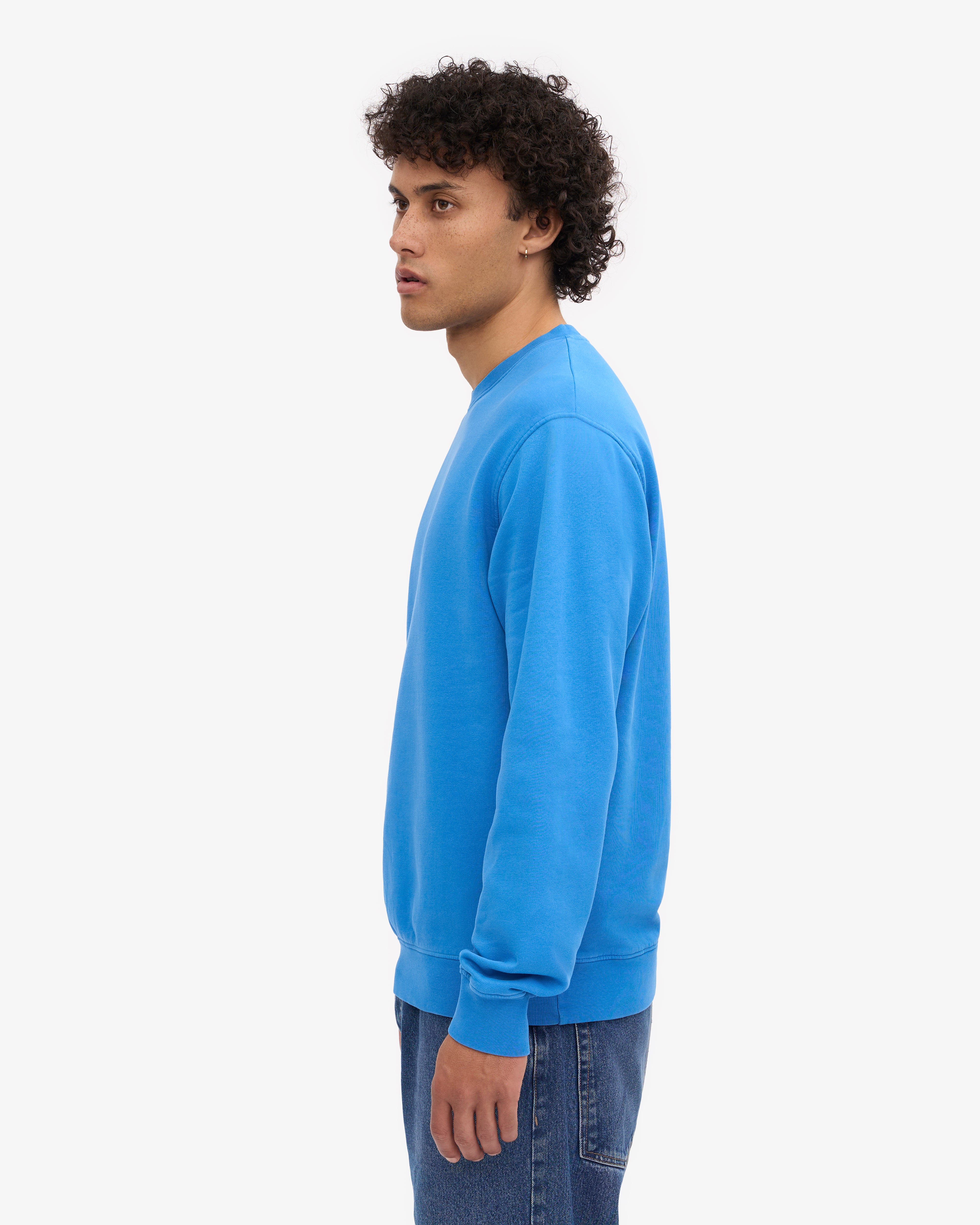 Classic Organic Cotton Crew Neck T-Shirt for Men - Soft & Comfortable Pacific Blue Tee - Perfect for Casual Wear, Gym & Everyday Outfits