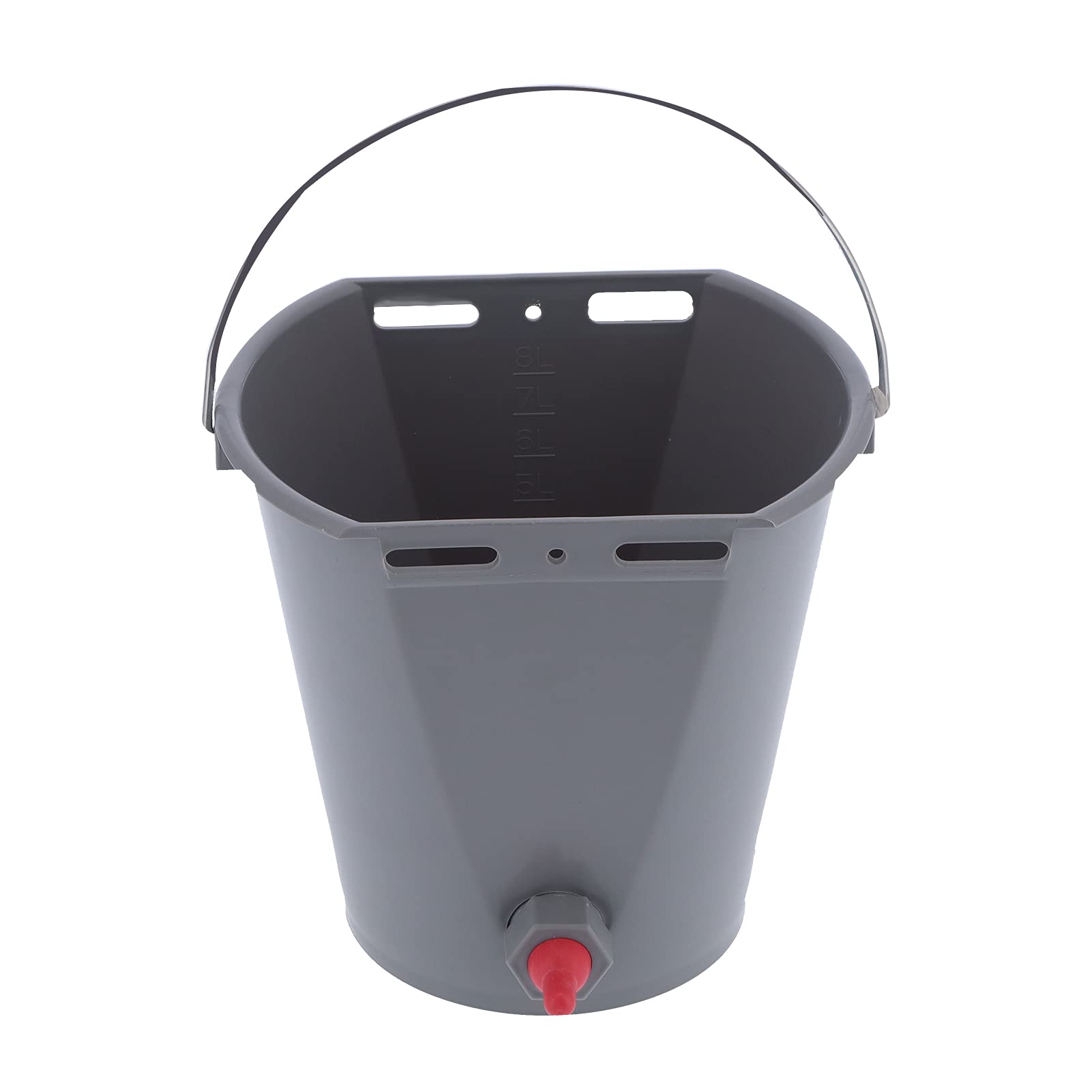 Kuuleyn 8L Plastic Goat Feeder with Nipples & Check Valves - Livestock Milk Feeding Bucket for Sheep, Goats & Farm Animals - Perfect for Barn, Pasture & Dairy Farm Use