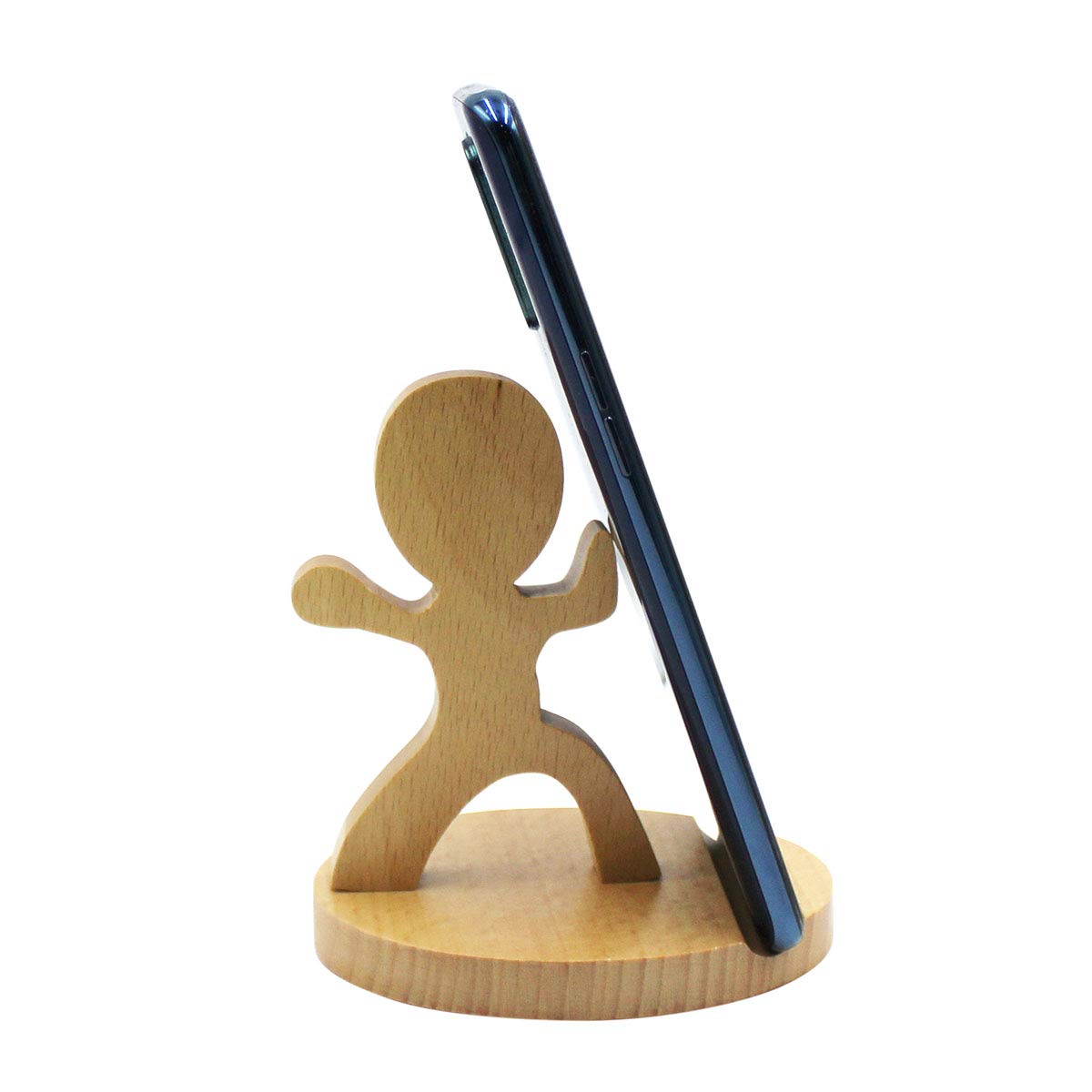 Wooden Phone Stand for Desk - Cute Animal Cell Phone Holder Compatible with All Smartphones | Perfect for Home, Office, and Car Use
