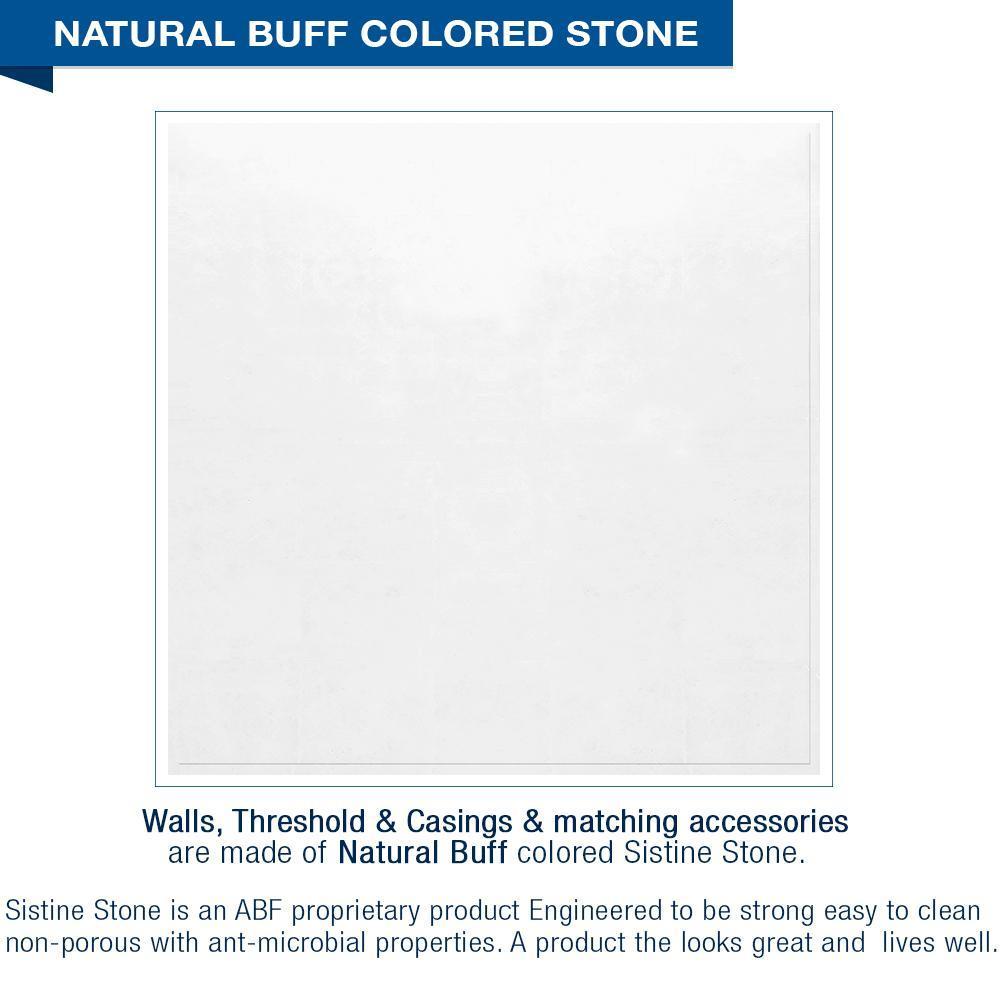 Natural Buff Sistine Stone & Del Mar Mosaic Corner Accent Tile - DIY Shower Remodel Kit for Bathroom & Backsplash Upgrade - Perfect for Home Renovation and Spa-Style Bathroom Designs