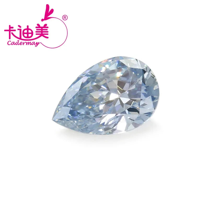 1.205 CT Pear Cut Light Blue VVS1 HPHT Lab Grown Diamond - Loose Stone for Engagement Rings & Jewelry Making | CADERMAY Certified