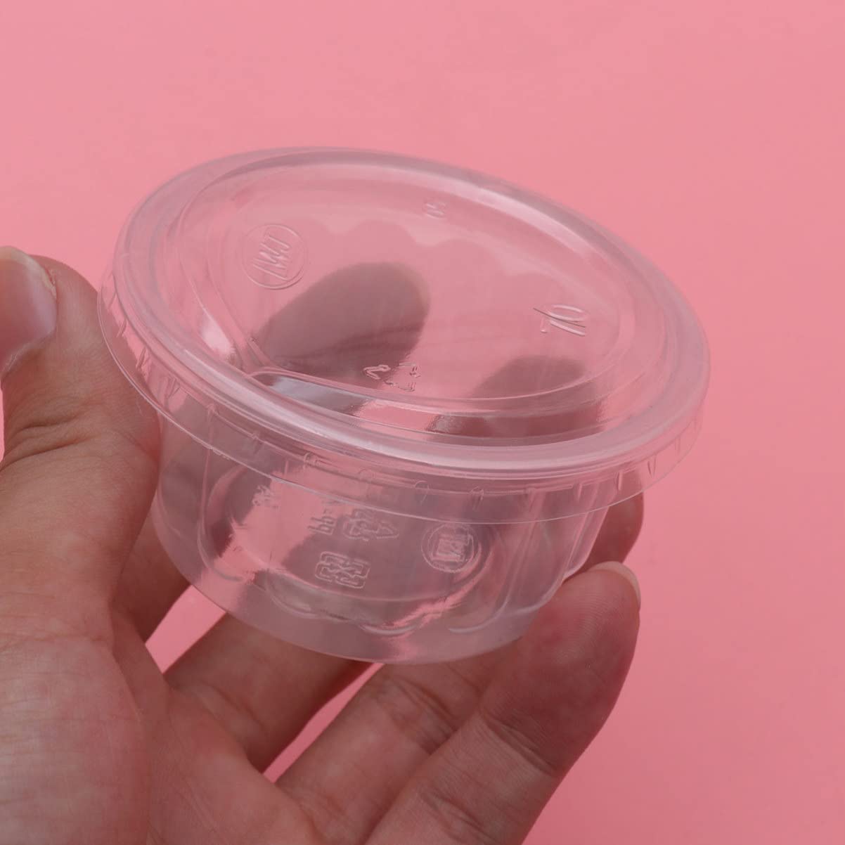 NUOBESTY 100-Pack Clear Disposable Mini Food Storage Containers with Lids - Perfect for Salad Dressing, Condiments, Sauce, Yogurt, Jelly & Pudding | Ideal for Parties, Picnics, Takeout & Meal Prep
