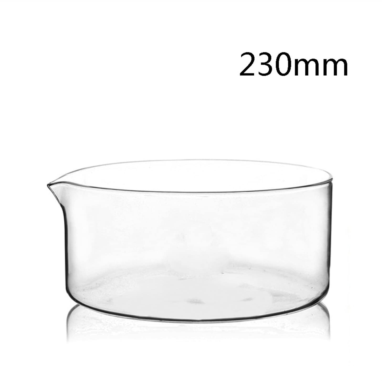 230mm Borosilicate 3.3 Glass Crystallizing Dish - Flat Bottom with Spout, Heat Resistant Evaporation Dishes for Chemistry Lab (Pack of 2) - Perfect for Scientific Experiments, Chemical Reactions & Laboratory Use