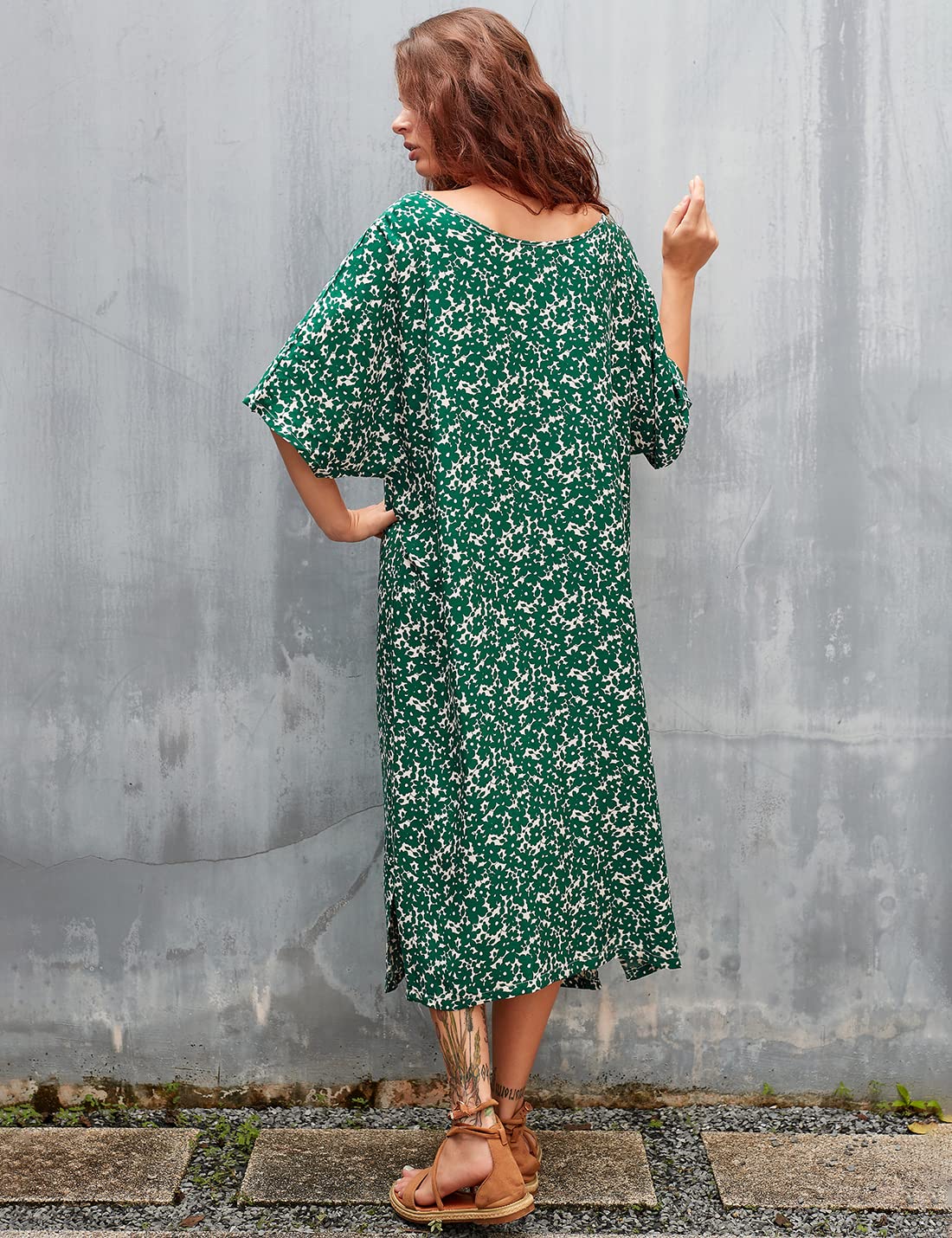 AILUNSNIKA Women's Beach Cover Up - Long Turkish Kaftan Dress for Swimwear, Bikini & Poolside | Perfect for Beach Vacation, Resort Wear & Summer Outfits
