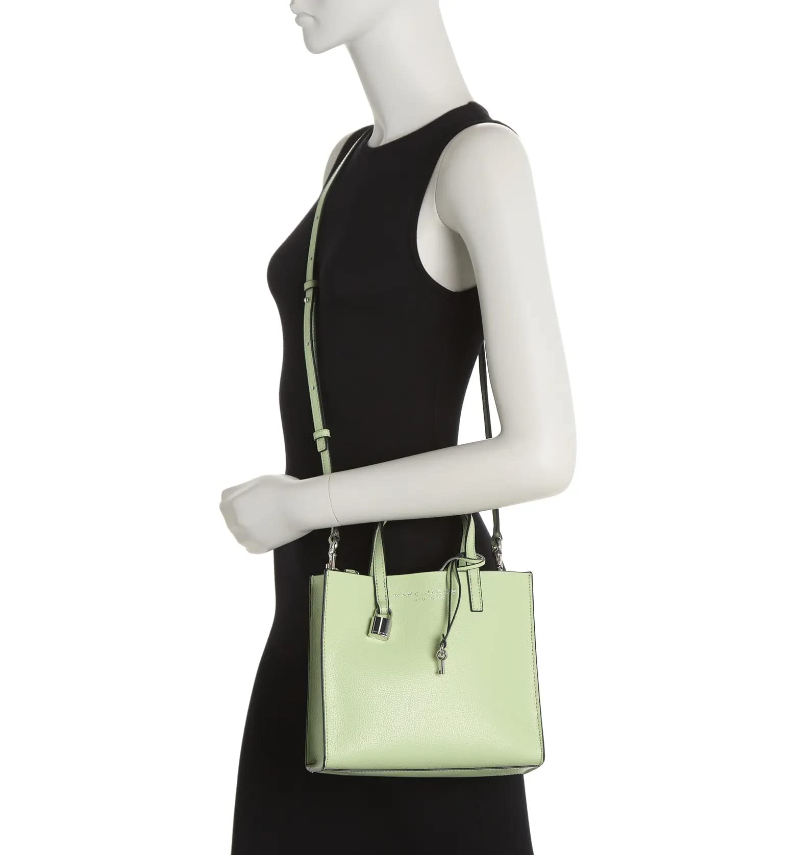 Marc Jacobs Mini Grind Leather Tote Bag in Mint Green | Stylish Crossbody Purse for Women | Perfect for Work, Travel & Everyday Use