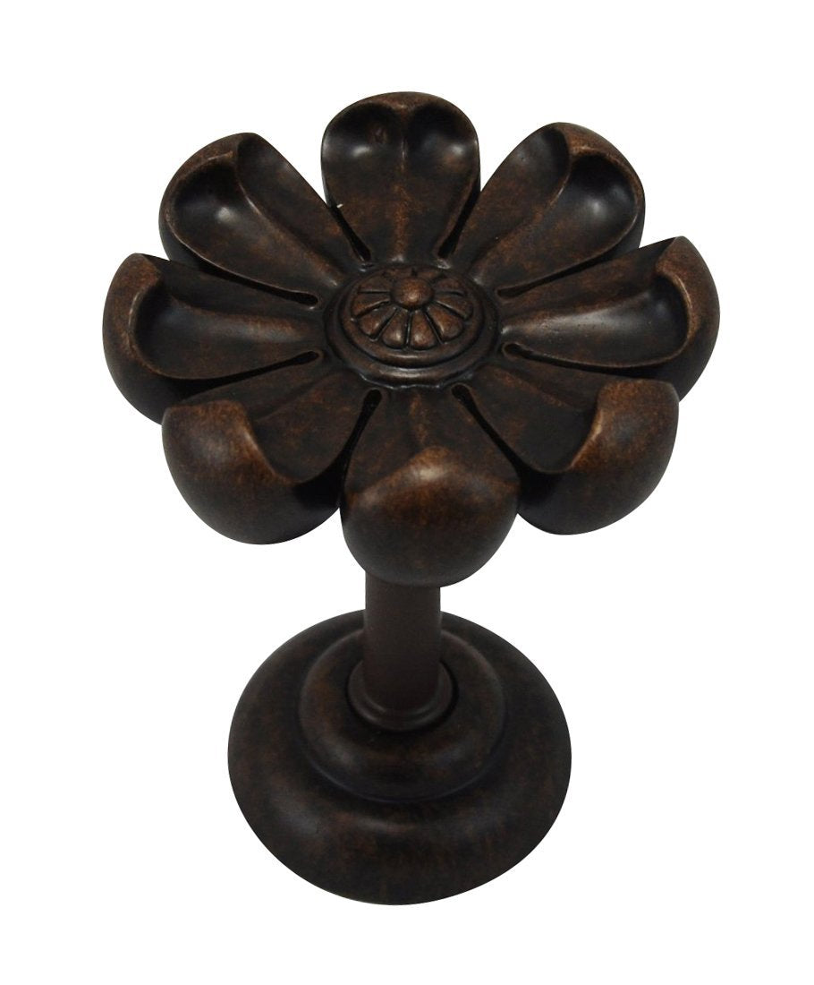 Elegant Daisy Design Drapery Holdback - 2 Finishes for Curtain Tiebacks, Window Treatments & Home Decor