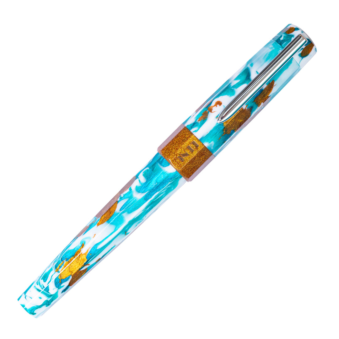 Benu Euphoria Fountain Pen - Premium Blue Hawaiian Design for Writing, Calligraphy & Gifts - Perfect for Professionals, Students & Pen Enthusiasts