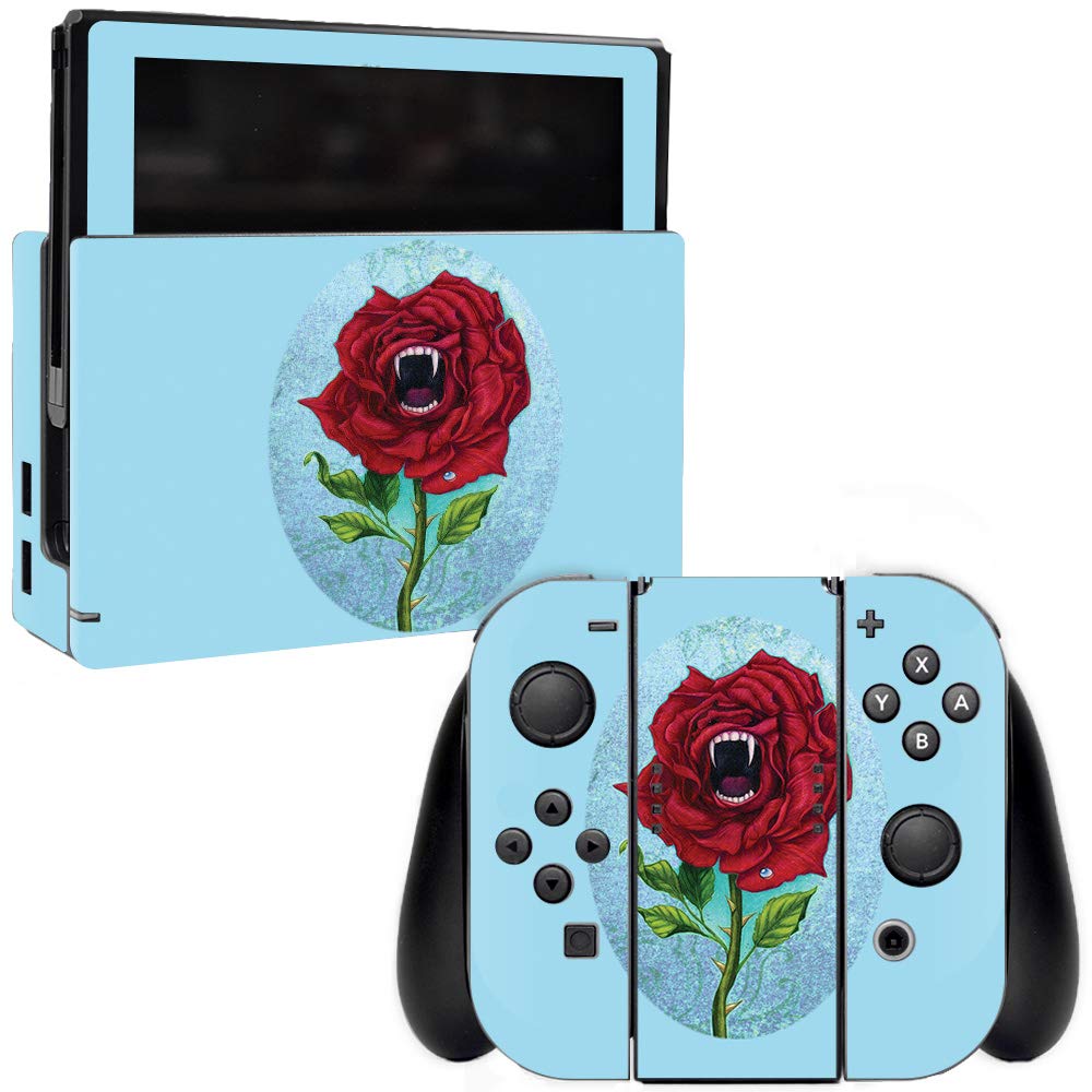 MightySkins Vinyl Decal Wrap Cover for Nintendo Switch - Rose Bite | Protective & Durable Skin | Easy to Apply & Remove | Made in USA | Perfect for Gaming, Travel & Customization