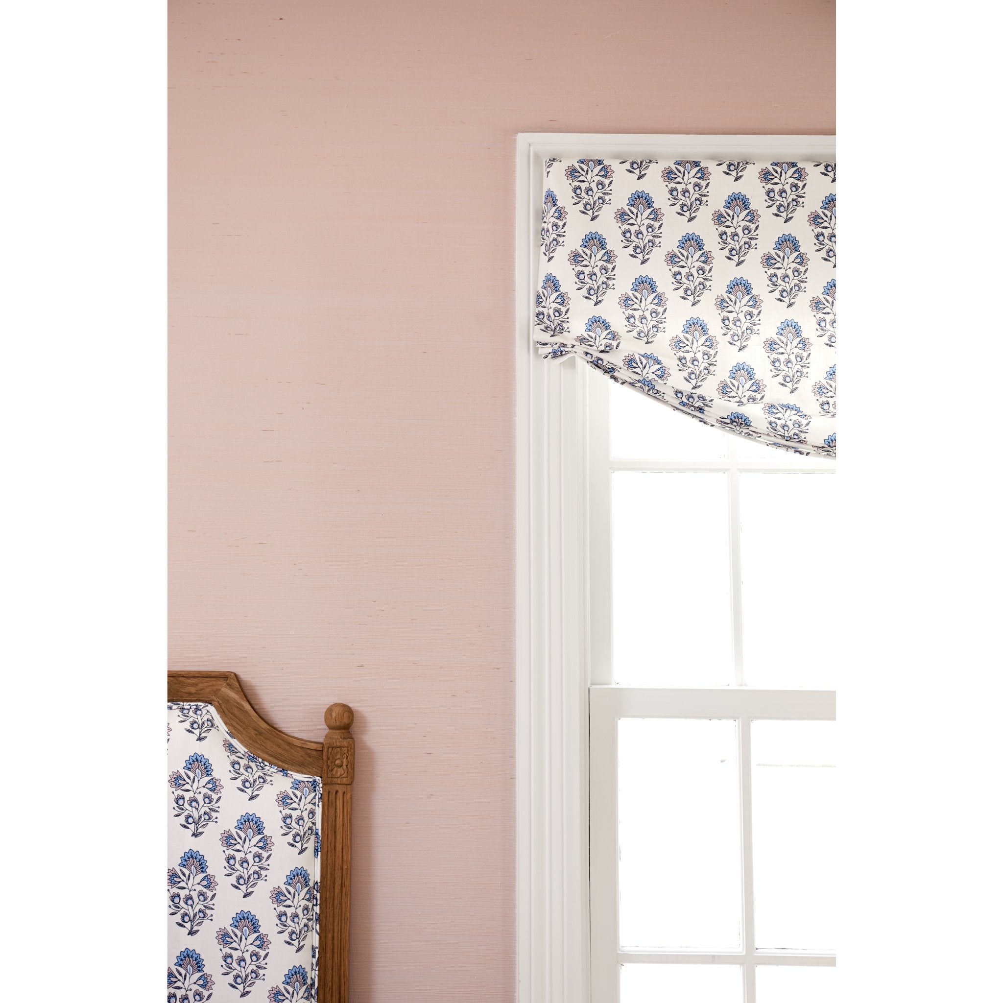 Pale Rose Grasscloth Wallpaper - Natural Textured Roll for Living Room & Bedroom Decor