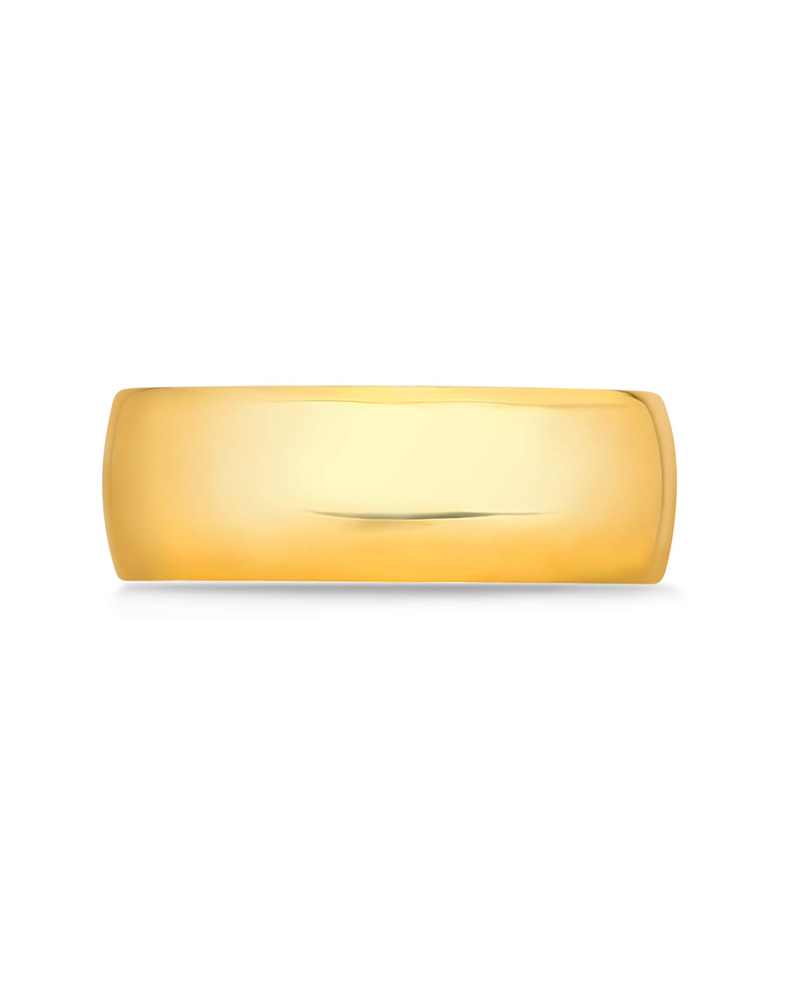 10K Solid Gold Comfort Fit Wedding Band - 2MM to 8MM High Polished Unisex Ring for Men & Women | Elegant Plain Design for Engagement, Anniversary & Daily Wear | Gift Box Included (White Gold/Yellow Gold)