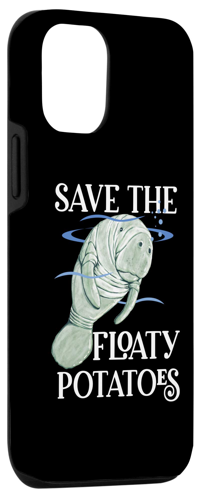 Cute Manatee Gift Case for iPhone 12/12 Pro - Waterproof Protective Phone Cover with Floating Design - Perfect for Beach, Pool & Summer Vacation Use