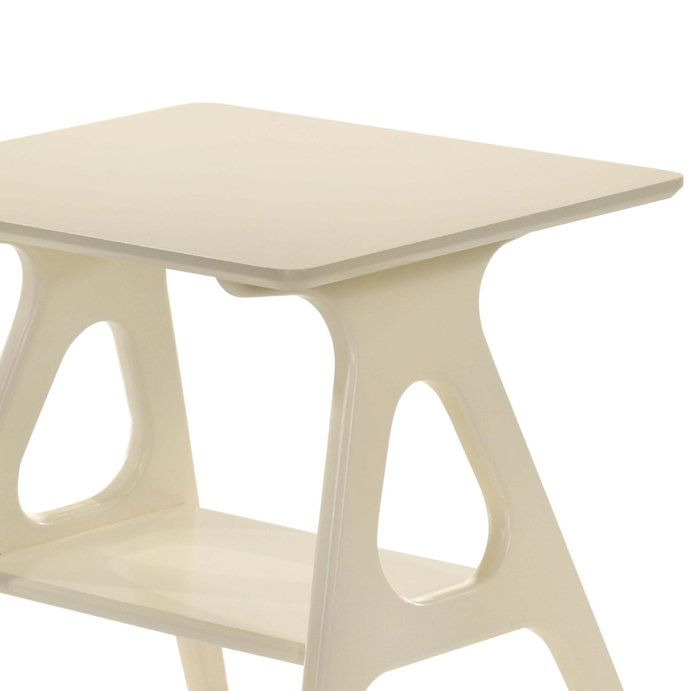 Roundhill Furniture Arona Mid Century Modern Wood Shelf End Table - Stylish Living Room Side Table with Storage for Books & Decor | Perfect for Small Spaces, Apartments & Bedrooms