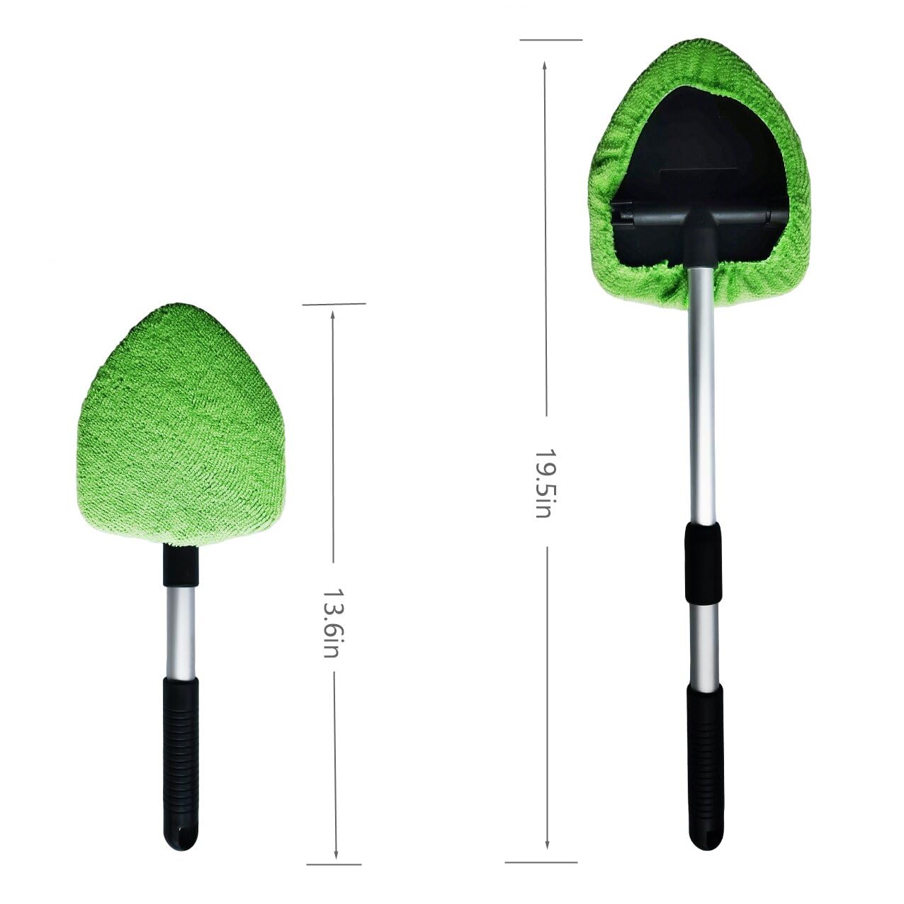 19.5 Inch Extendable Car Windshield Cleaner Brush Tool - Interior Window Cleaning Kit for Cars, Trucks & SUVs - Perfect for Streak-Free Cleaning at Home or On-The-Go