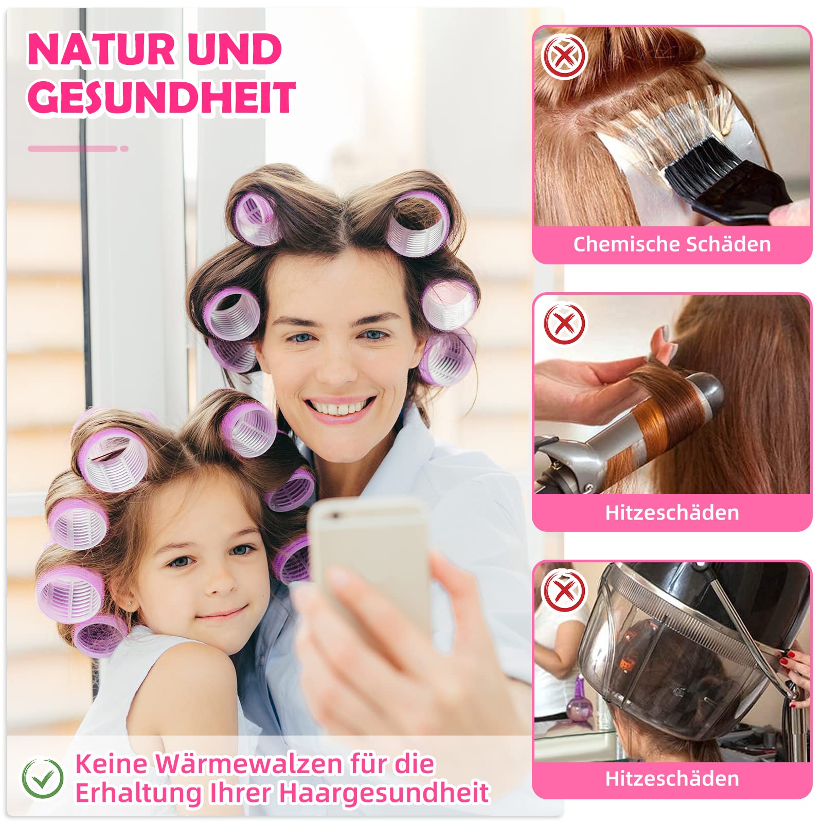 Aulese 30-Piece Hair Rollers Set with 3 Sizes (2.48