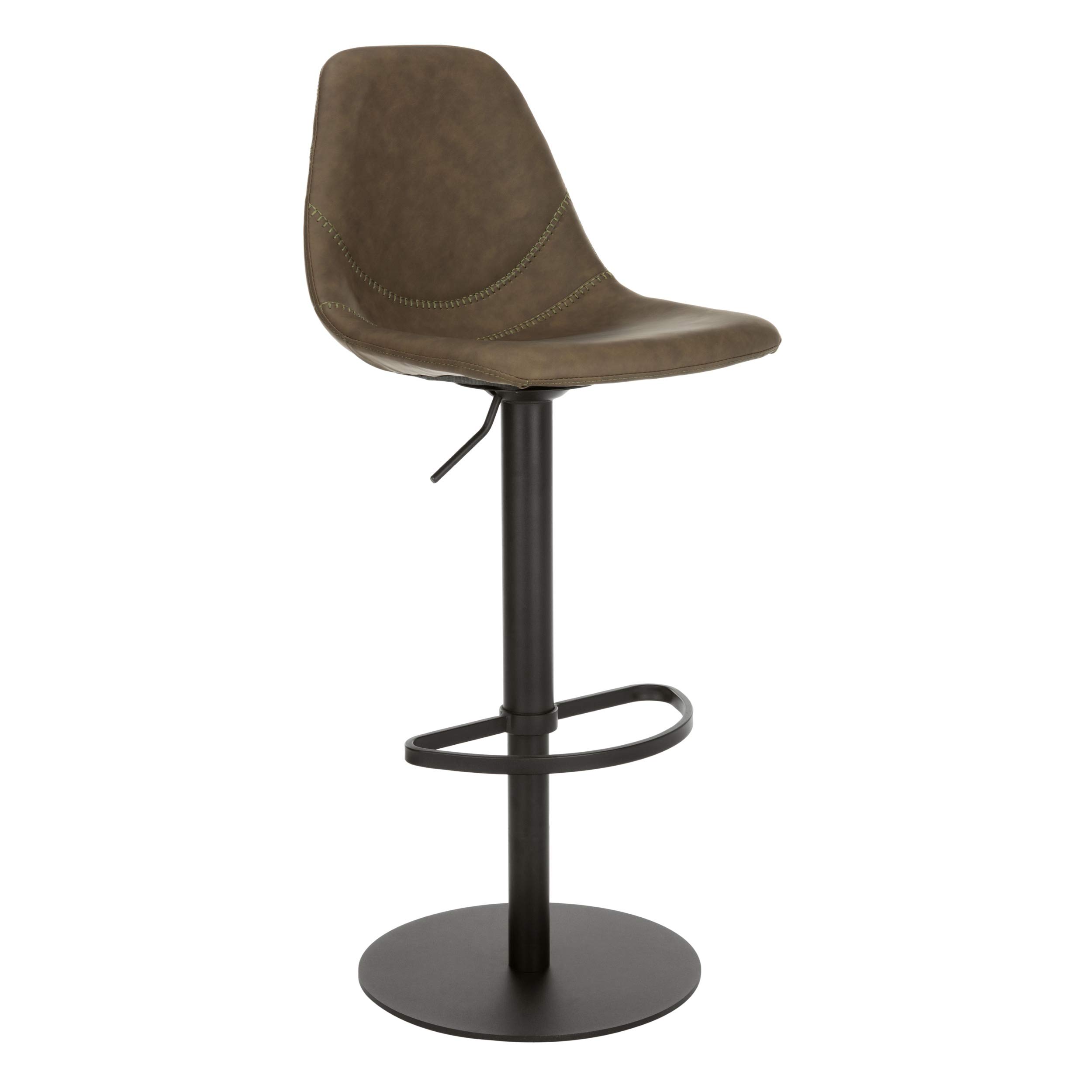 Safavieh Home Collection Sky Cognac Adjustable Swivel Bar Stool - Modern Counter Height Bar Stool with 360° Rotation for Kitchen Island, Breakfast Nook & Home Bar