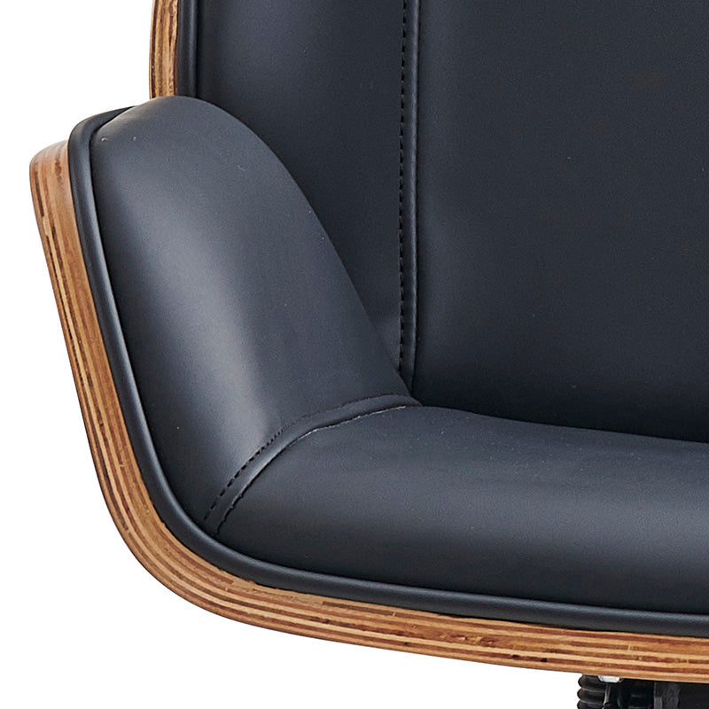 Ergonomic TYLER High Back Office Chair with Walnut & Black Finish - Perfect for Home Office, Gaming, and Workspace Comfort