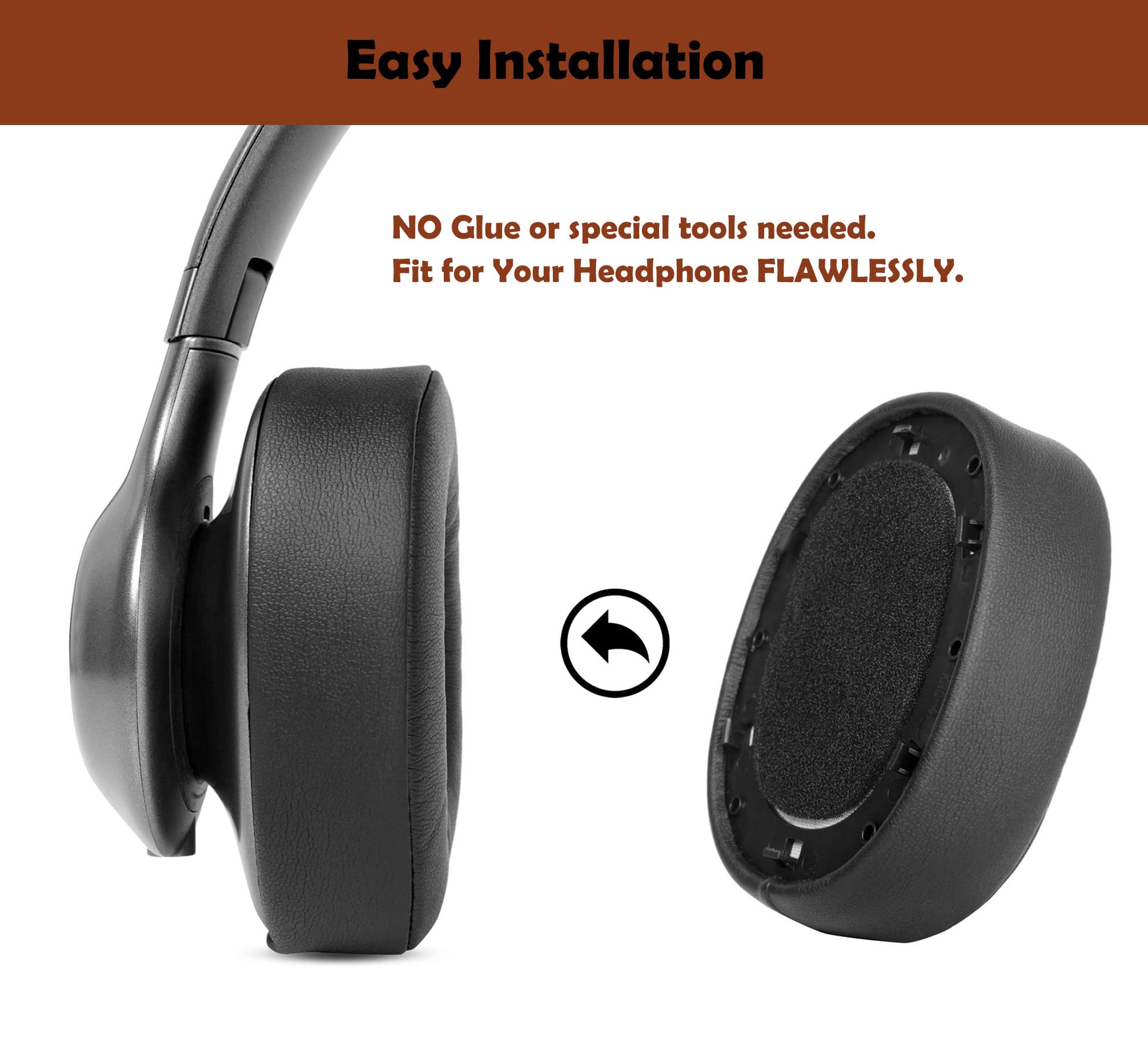 Premium JBL750 Replacement Ear Pads - Soft Memory Foam Cushions Compatible with JBL Everest Elite 750/750NC Wireless Headphones - Perfect for Gaming, Music & Travel Comfort