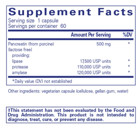 Best Pancreatic Enzyme Supplement for Digestion & Gut Health - Support for Pancreas Function, Bloating Relief - Ideal for Low Enzyme Production & Digestive Disorders