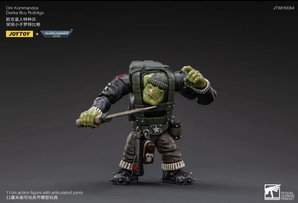 JOYTOY 1/18 Scale Warhammer 40K Ork Kommandos Action Figure - Highly Detailed Collectible Model for Tabletop Gaming & Display