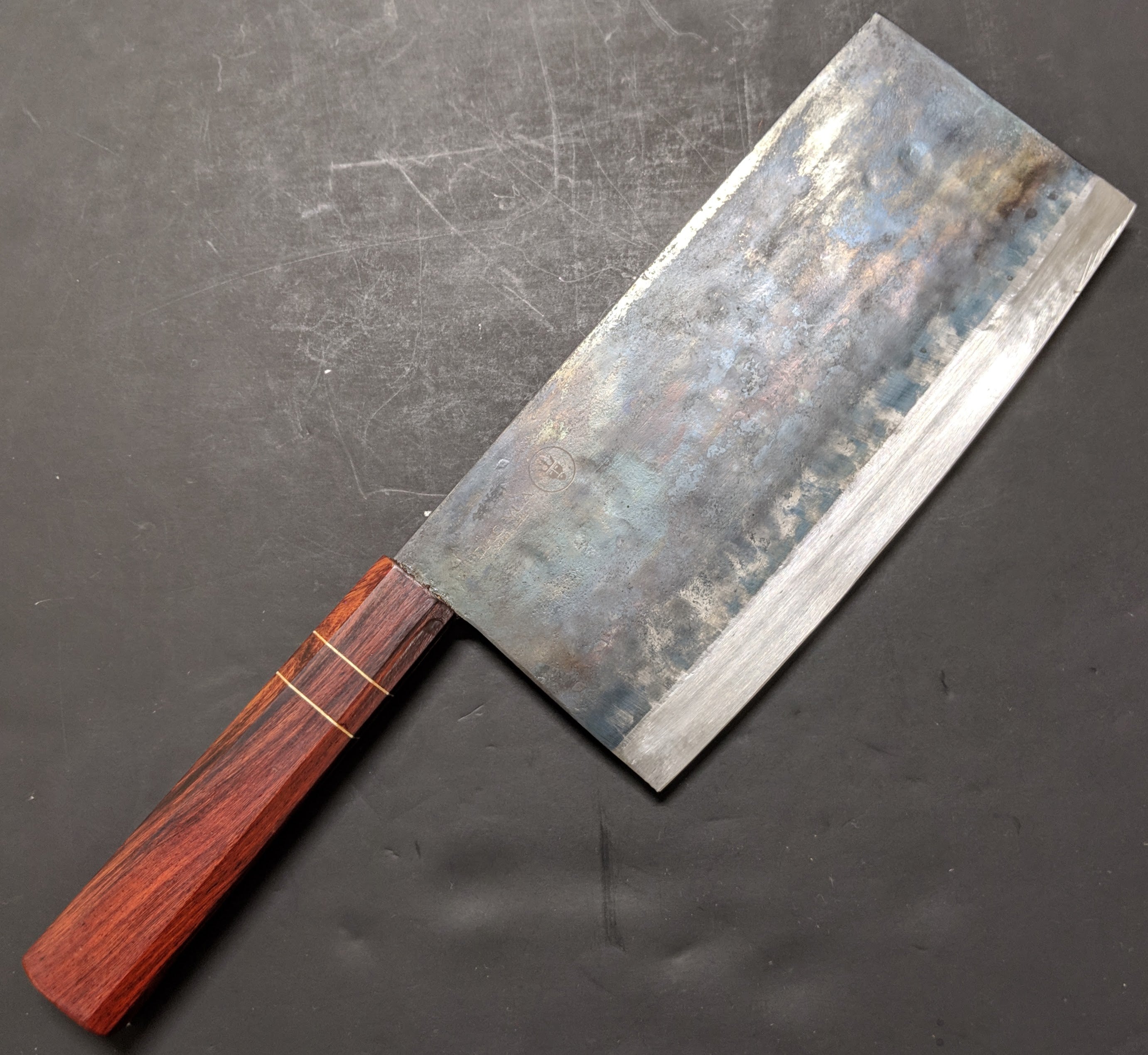 Dao Vua 205mm Chinese Chef Knife - High Carbon Steel Cleaver with Wooden Saya Sheath | Perfect for Slicing, Dicing & Chopping Vegetables, Meat & Herbs | Professional Kitchen & Home Cooking Essential