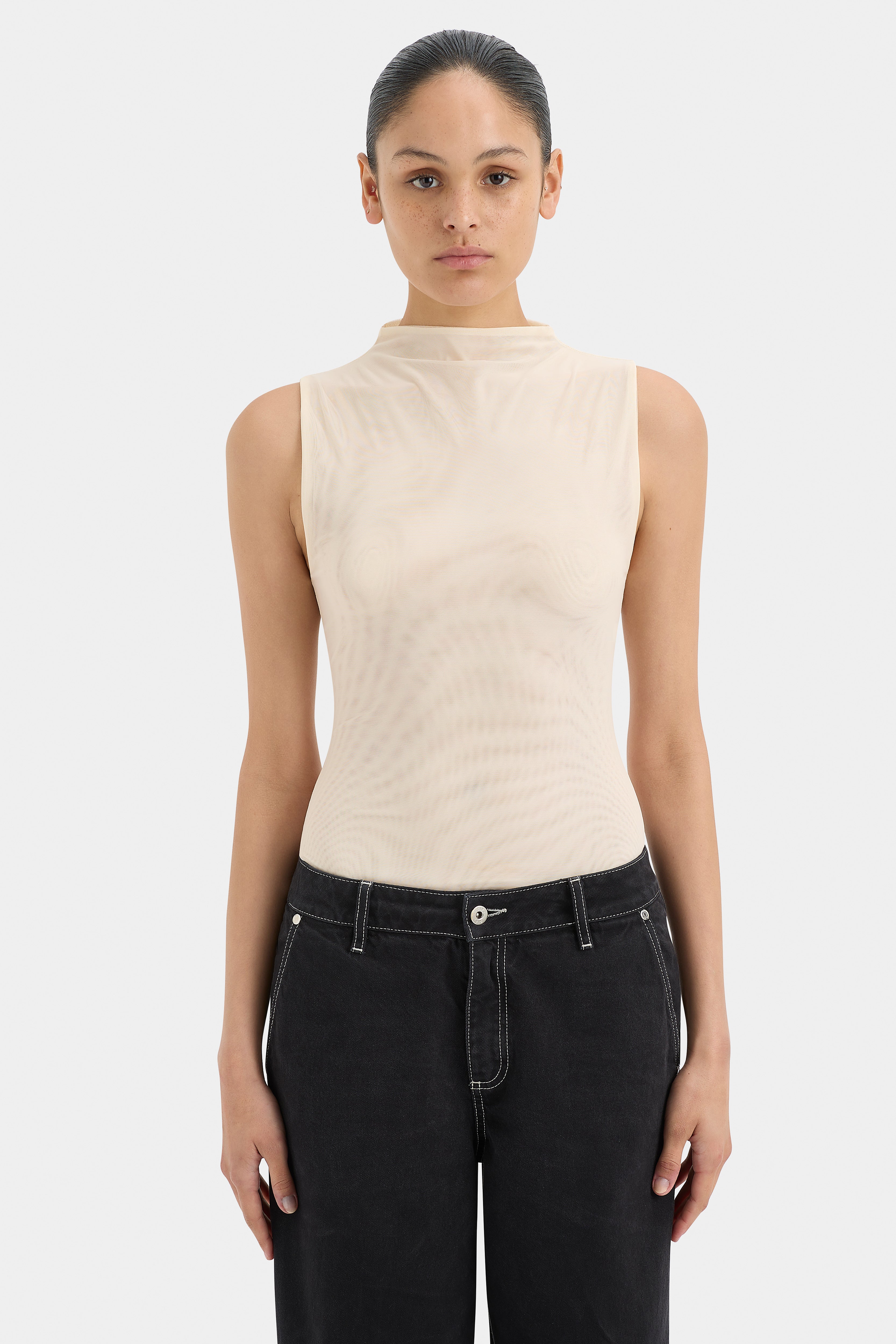 Jacques Mesh Tank Top for Women - Breathable Summer Fashion T-Shirt - Gym, Yoga, Beach & Casual Wear
