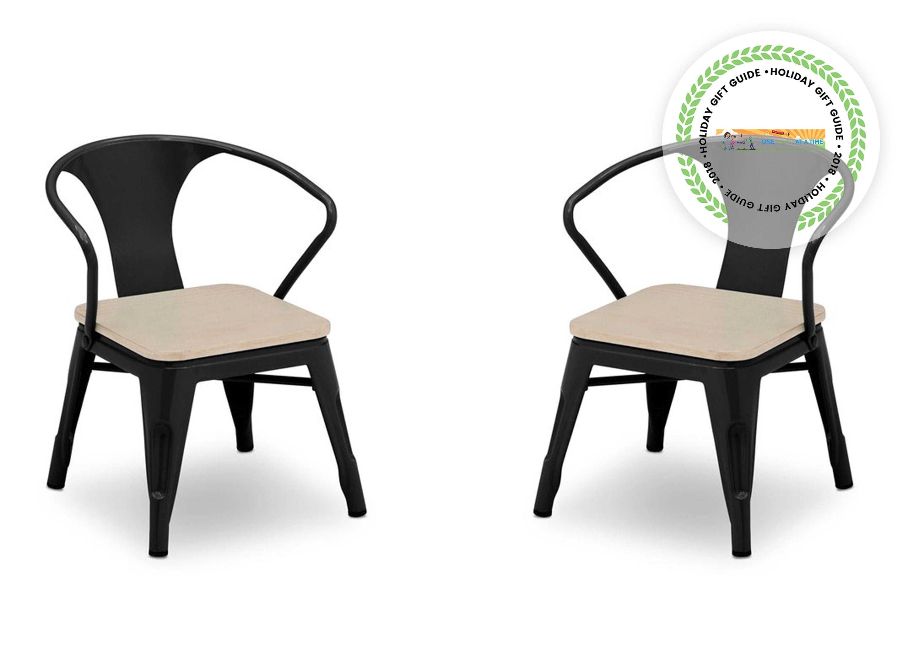 Modern Bistro 2-Piece Chair Set - Outdoor Patio Dining Chairs with Metal Frame & Cushions - Perfect for Garden, Balcony, Cafe & Restaurant Decor