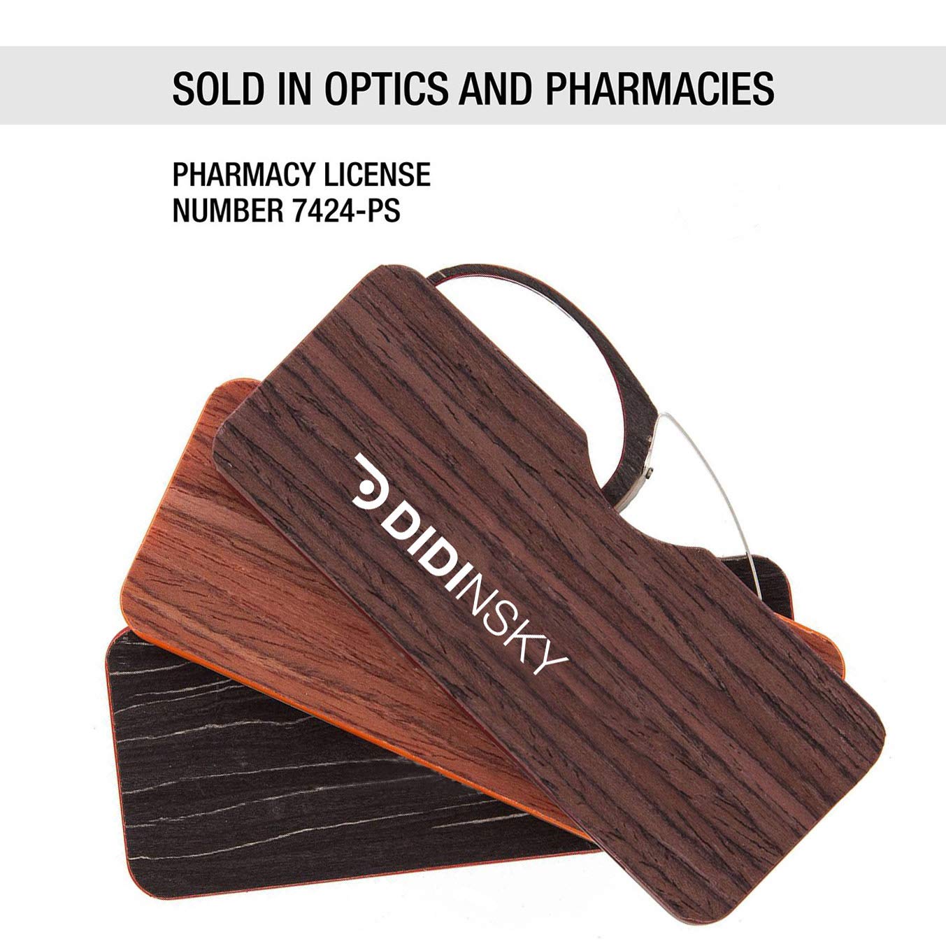 Stylish Wooden Armless Magnifying Reading Glasses for Men & Women - Perfect for Reading, Crafts & Close-Up Work