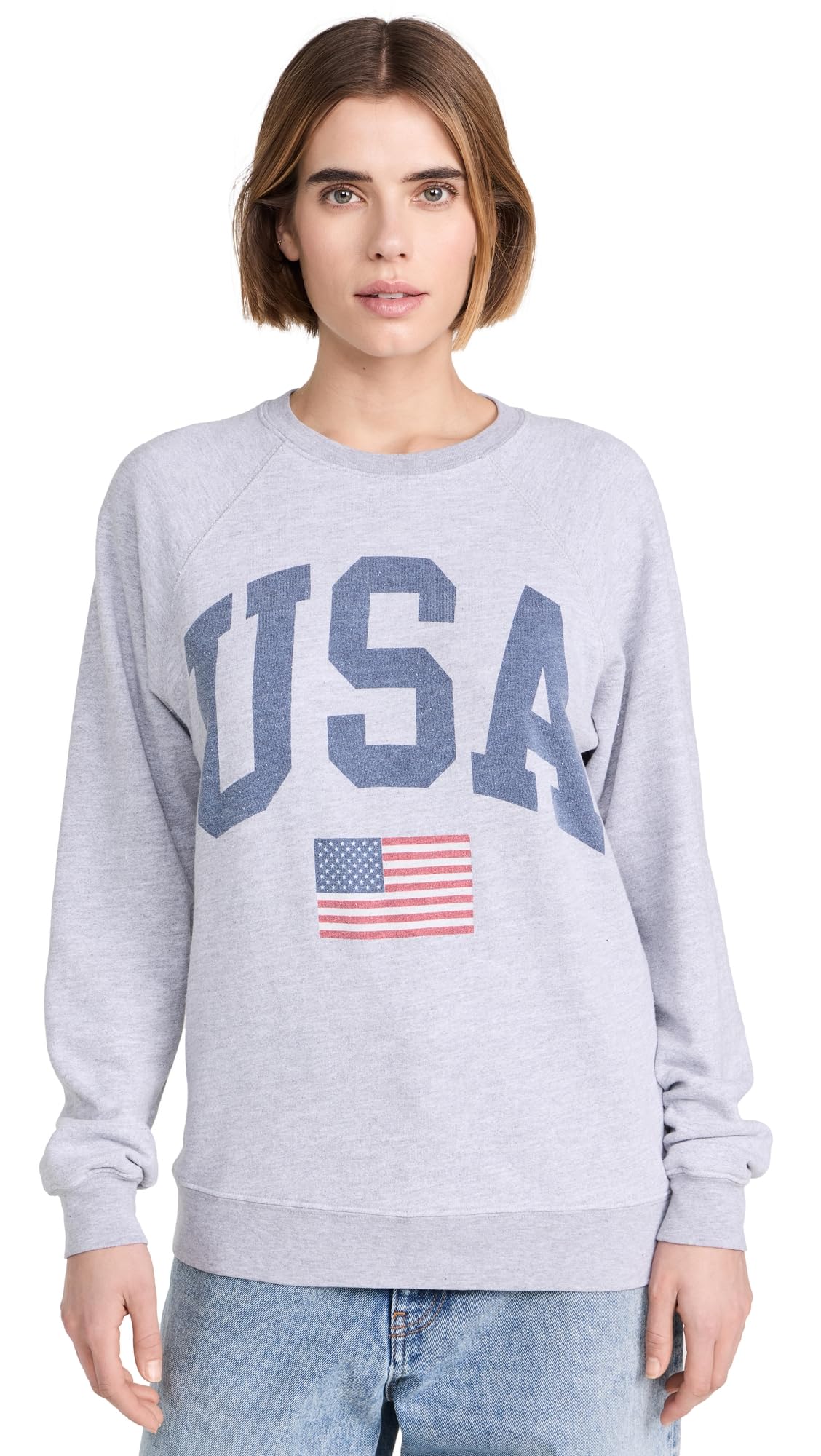 Women's USA Flag Graphic Sweatshirt - Soft & Comfortable Pullover Hoodie for Casual Wear, Workout & Patriotic Events