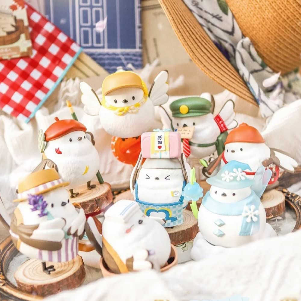 BEEMAI Shimaenaga Sayuri Series 8PCs Cute Anime Figure Collection - Random Character Set for Display, Birthday Gifts & Kawaii Home Decor