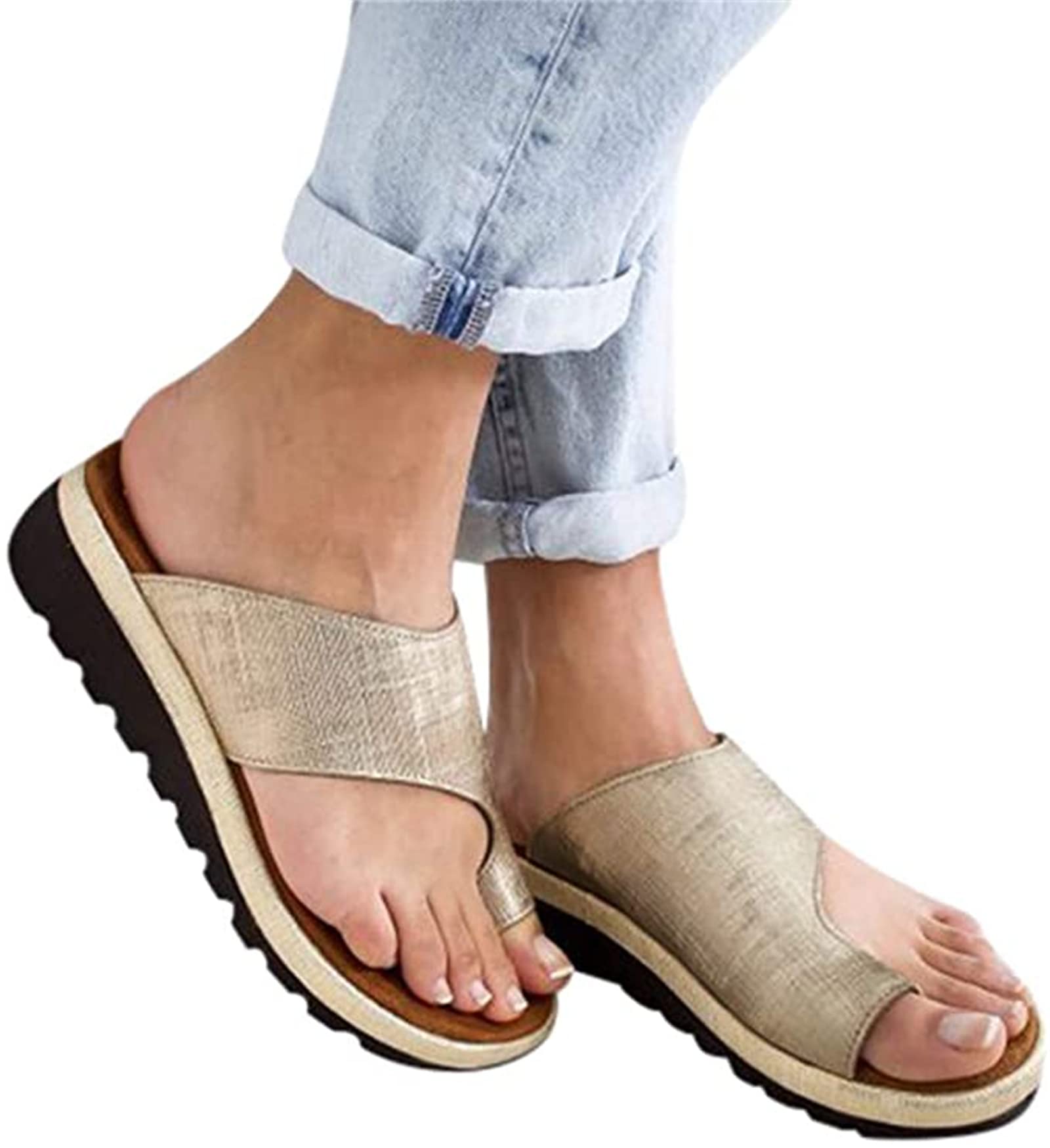 Women's Comfortable Beach Sandals - Slide Flat Thong Flip Flops with Clip Toe for Casual & Dressy Wear | Perfect for Summer, Poolside, Vacation & Everyday Slippers