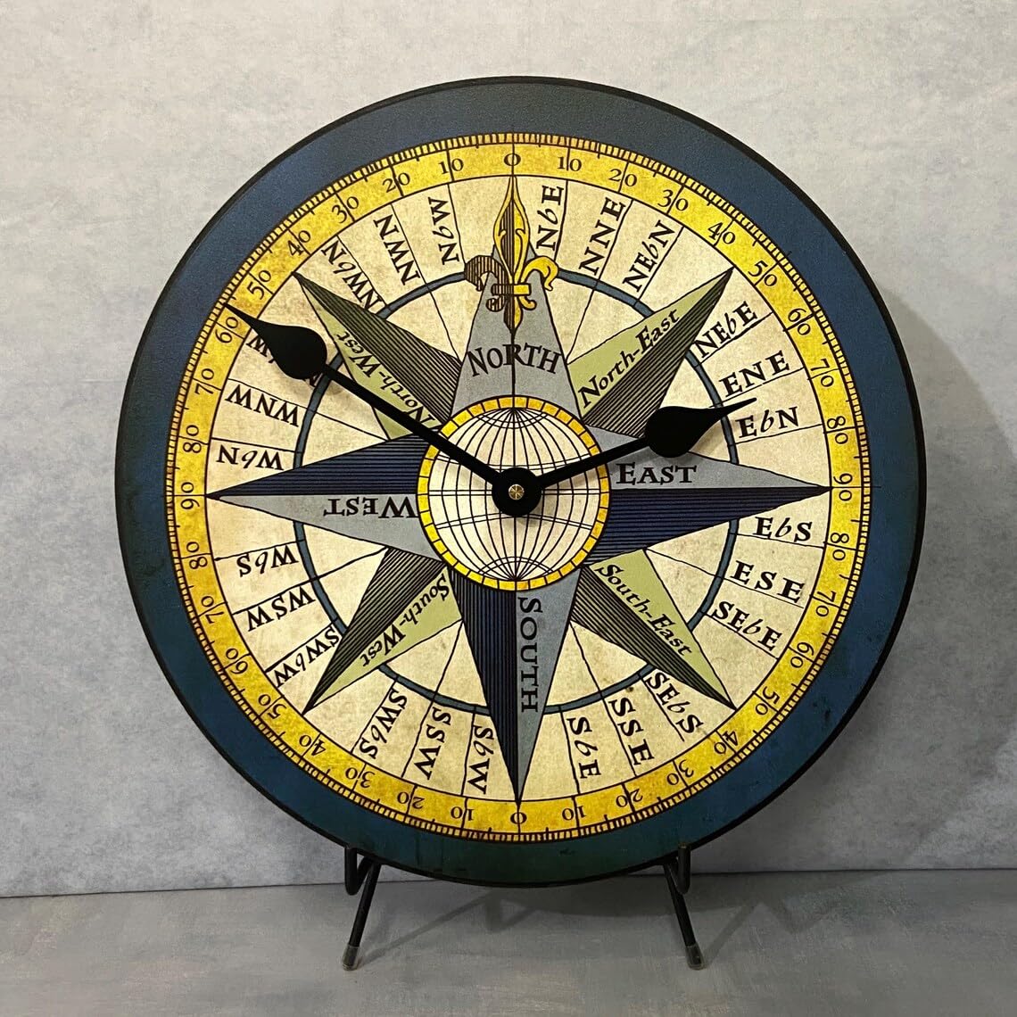 Carolina Blue Silent Wall Clock - No Ticking Quartz Mechanism, Durable Finish - Perfect for Bedroom, Office, Living Room & Kitchen Decor - Handcrafted in USA - 36 Inch Wall Clock for Home & Office Spaces