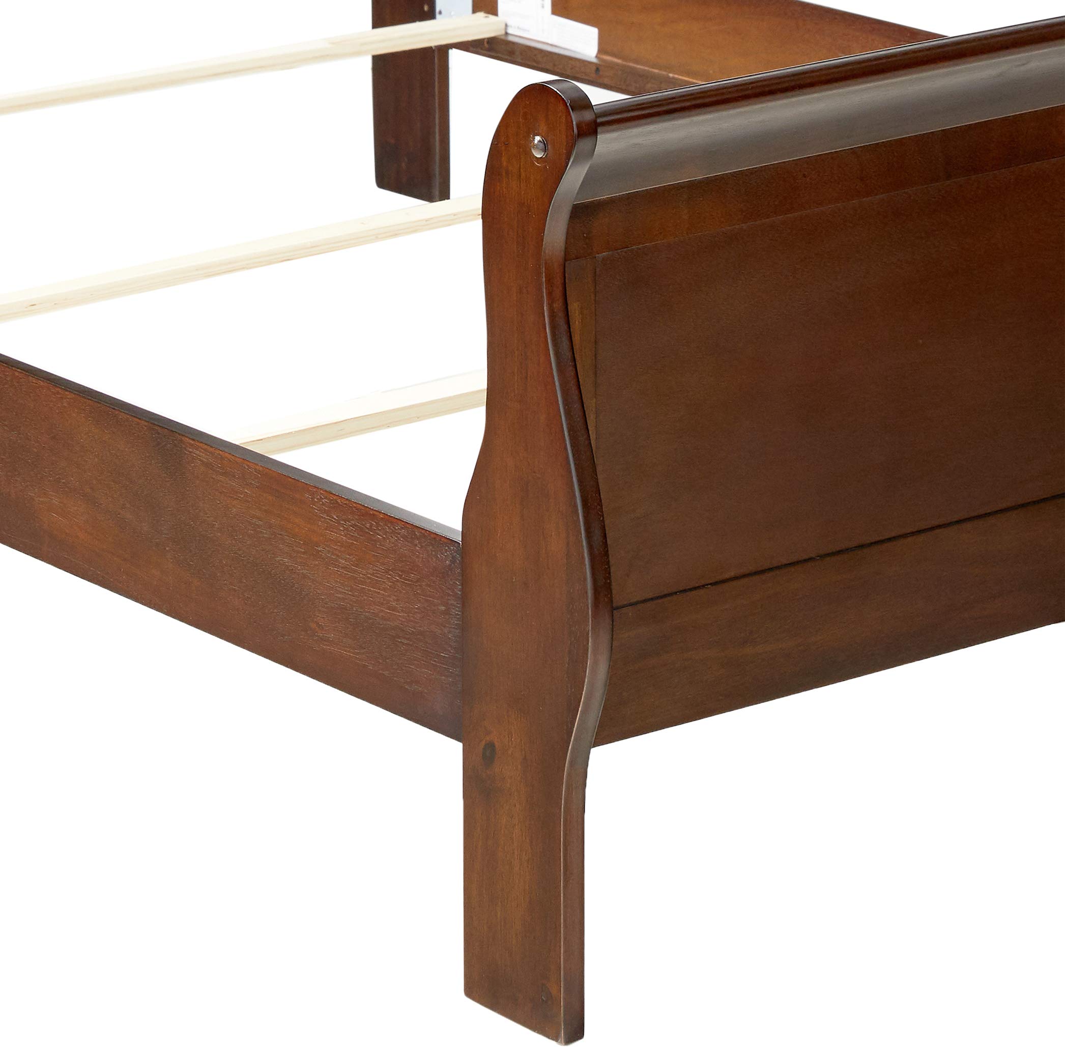 Louis Philippe Full Size Bed - Traditional Cappuccino Finish Wooden Bed Frame with Coaster Furniture Design | Elegant Bedroom Furniture for Master Bedroom & Guest Room