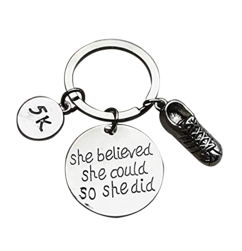 Sportybella Running Keychain - Stylish Runner Jewelry for Women, Teens & Girls - Durable Keychain Accessories for Athletes - Perfect for Marathons, Gyms & Outdoor Workouts