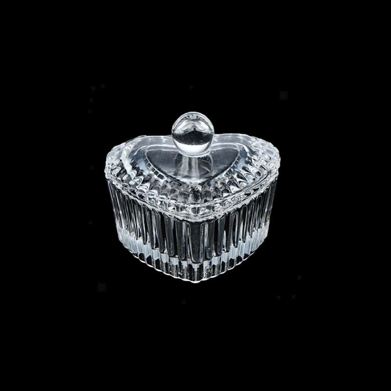 10ml Heart-Shaped Crystal Glass Jar - Elegant Storage for Essential Oils, Perfume & DIY Beauty - Perfect for Gifts, Wedding Favors & Home Decor