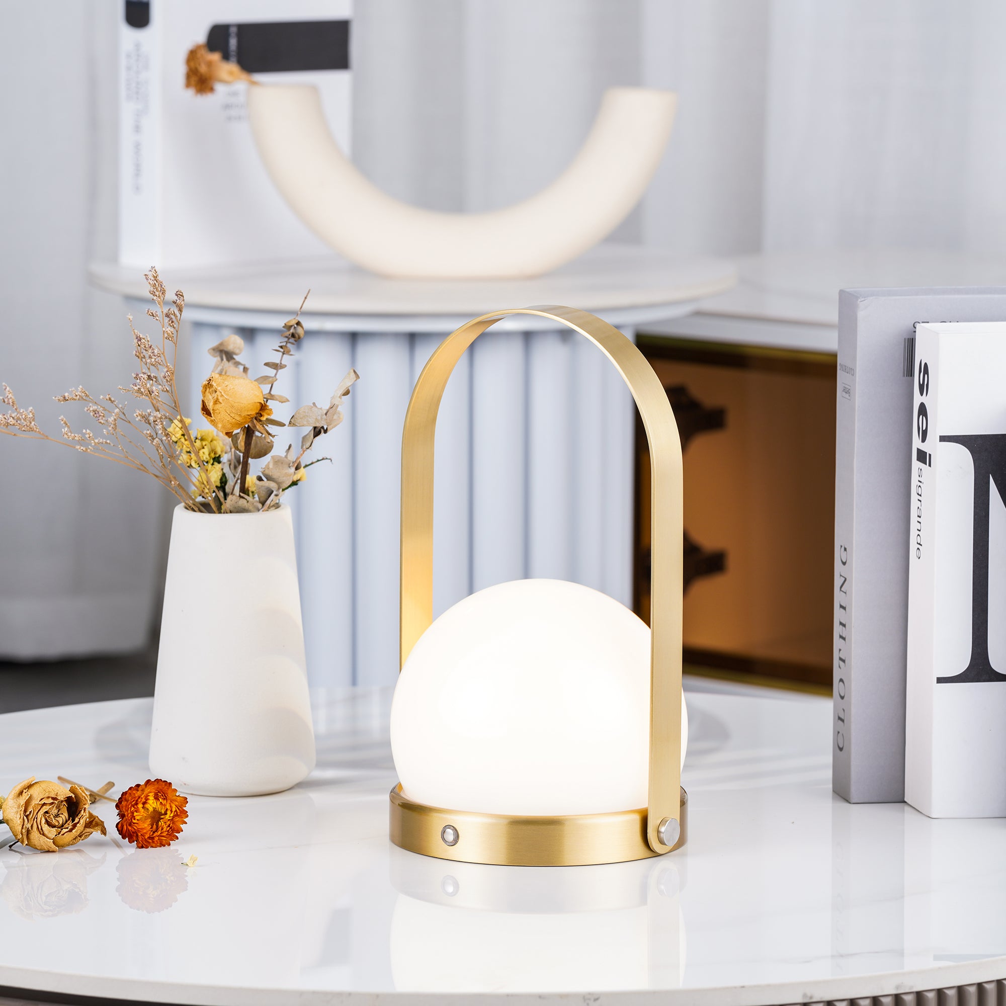 Carrie Rechargeable LED Table Lamp with Built-in Battery - Perfect for Bedroom, Living Room, and Office Lighting