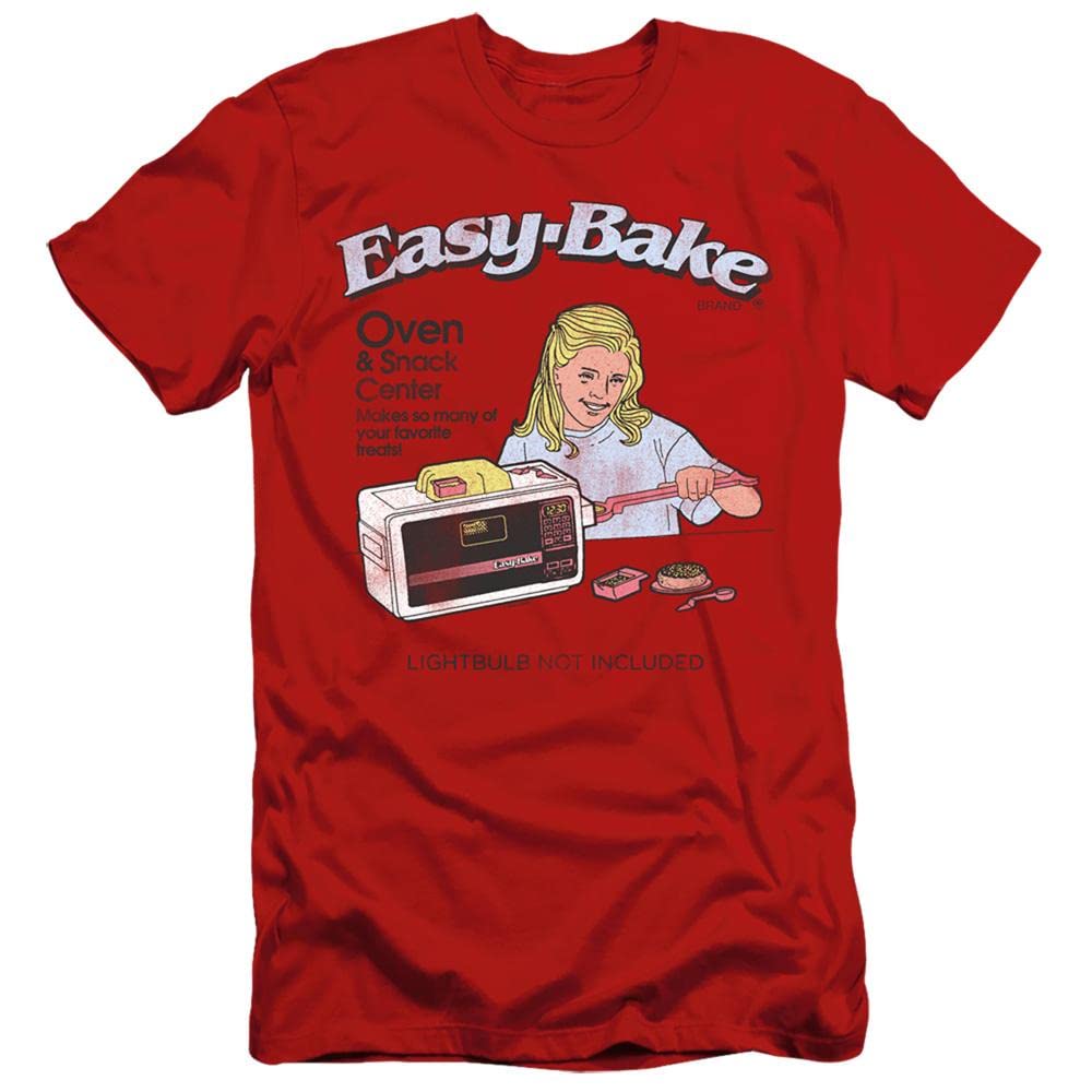 Easy Bake Oven Lightbulb Not Included - Funny Adult Slim Fit T-Shirt for Baking Enthusiasts | Perfect for Parties, Gifts & Retro Kitchen Decor